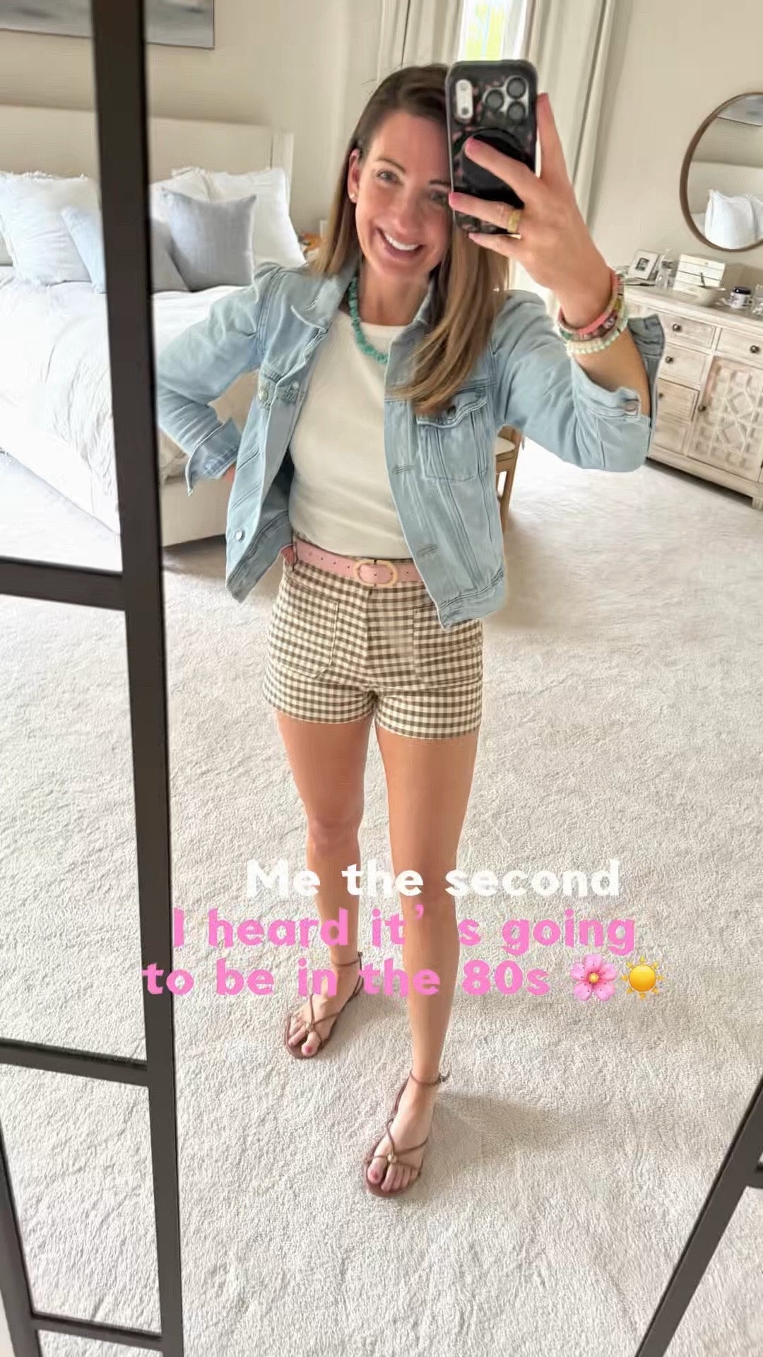 I heard it’s going to be in the 80s at the end of the week!!! Time to bust out those new staple pieces!!! I’m 5’8 and am wearing a size 26 in the shorts for reference. They run small so I may size up to a 27. I typically wear a 25.

#LTKSeasonal #LTKOver40 #LTKgrwm