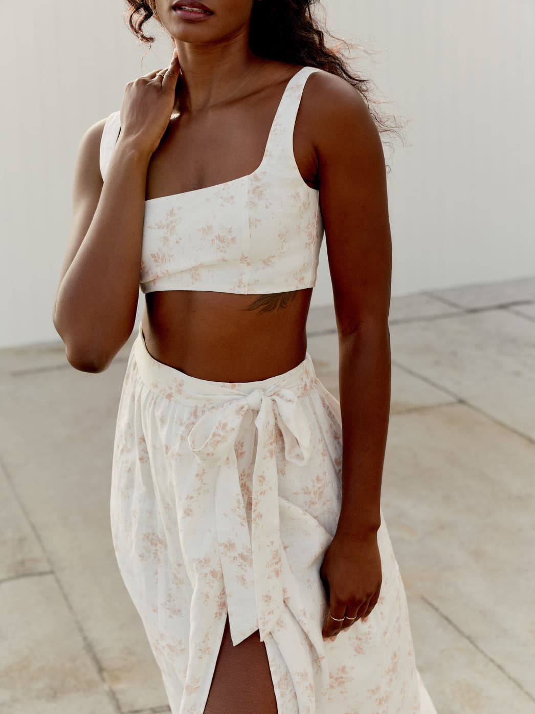 Palm Linen Two Piece | Reformation (Global)