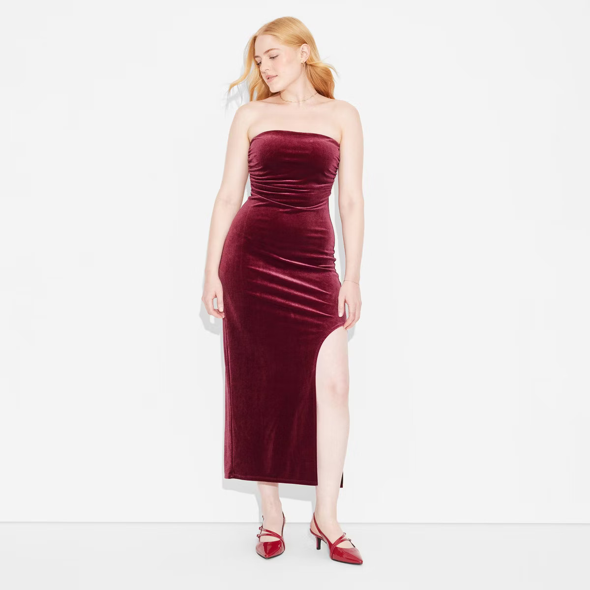 Women's Velvet Tube Maxi Bodycon Holiday Dress - Wild Fable™ | Target