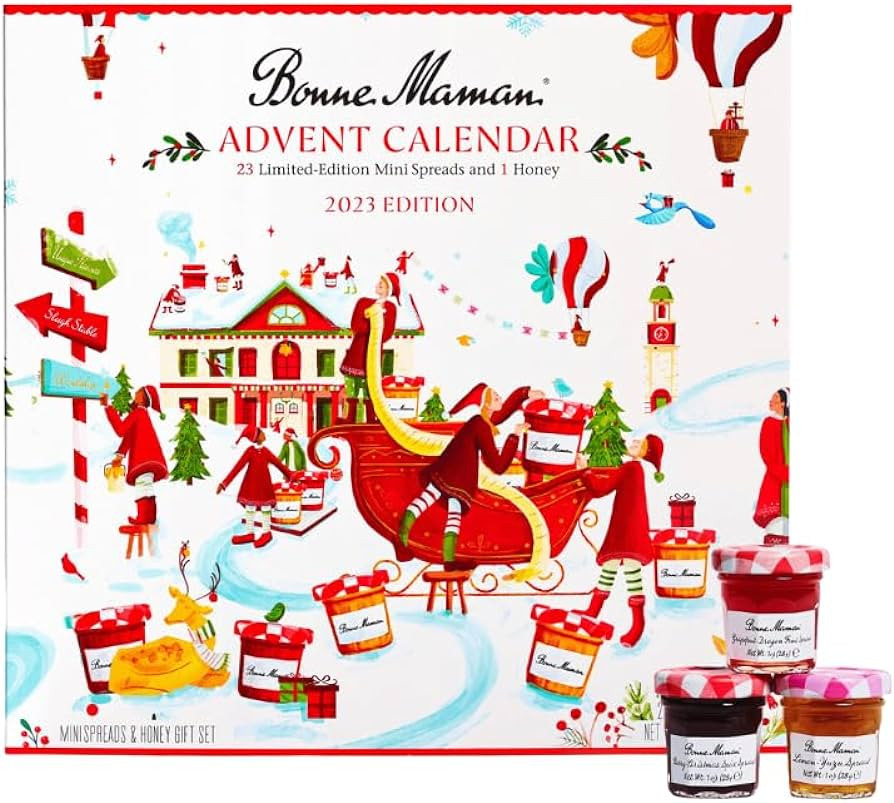 Bonne Maman 2023 Limited Edition Advent Calendar, 23 Mini Spreads and 1 Honey | Amazon (US)