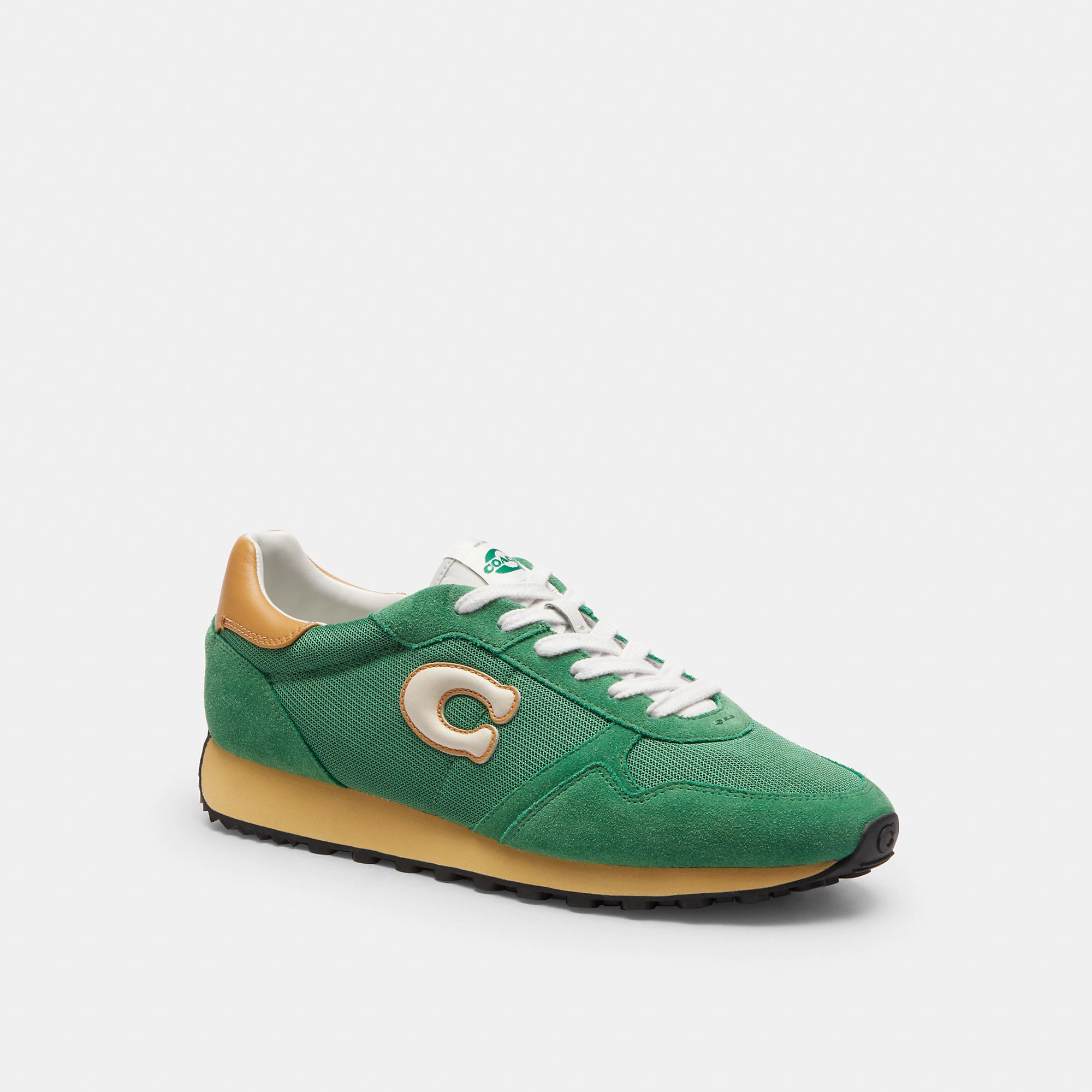 Coach Outlet Retro Runner - Men's Sneakers - Green, Size: 7.5 | Coach Outlet US