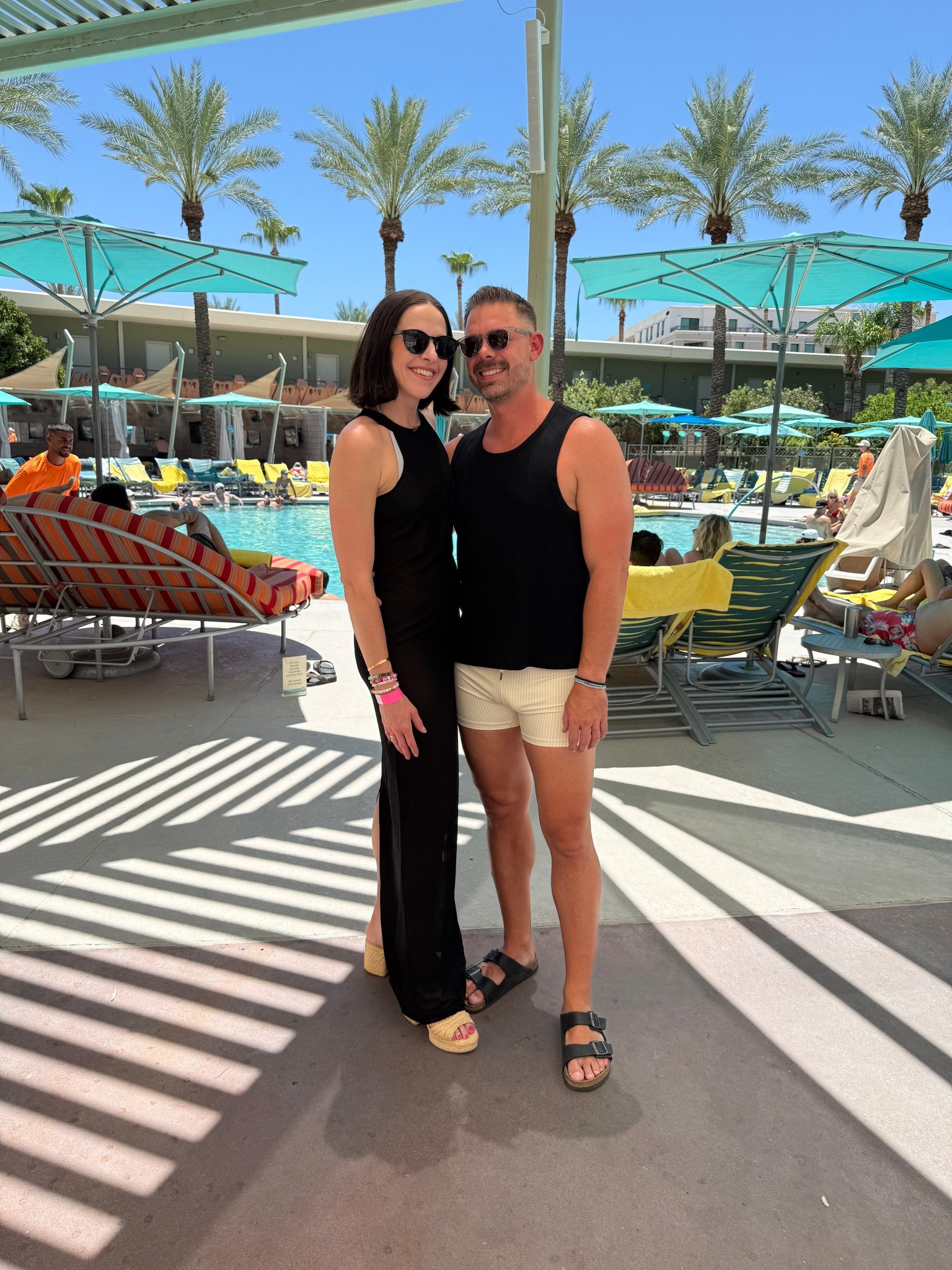 My birthday weekend 😎 Pool party at Hotel Valley Ho in Old Town Scottsdale ✨ I usually never wear heels at the pool because my feet hurt too bad, but I wanted a heel for this super long dress (btw I’m 5’9”) and the heels ended up to be very comfy. The dress would look so cute with a bra and panty set that is covered enough for the see through material to not be too revealing. The exact NBD Tammy Dress style is sold out, but I absolutely loved the Joah Brown version when I tried it on and love everything Amanda Uprichard so those are great substitutes. 

#nbd #revolve #tammydress #seethroughmaxi #dolcevita #nordstromrack #platformsandal #LTKSeasonal #LTKSaleAlert #LTKShoeCrush

#LTKParties #LTKFindsUnder50 #LTKFindsUnder100