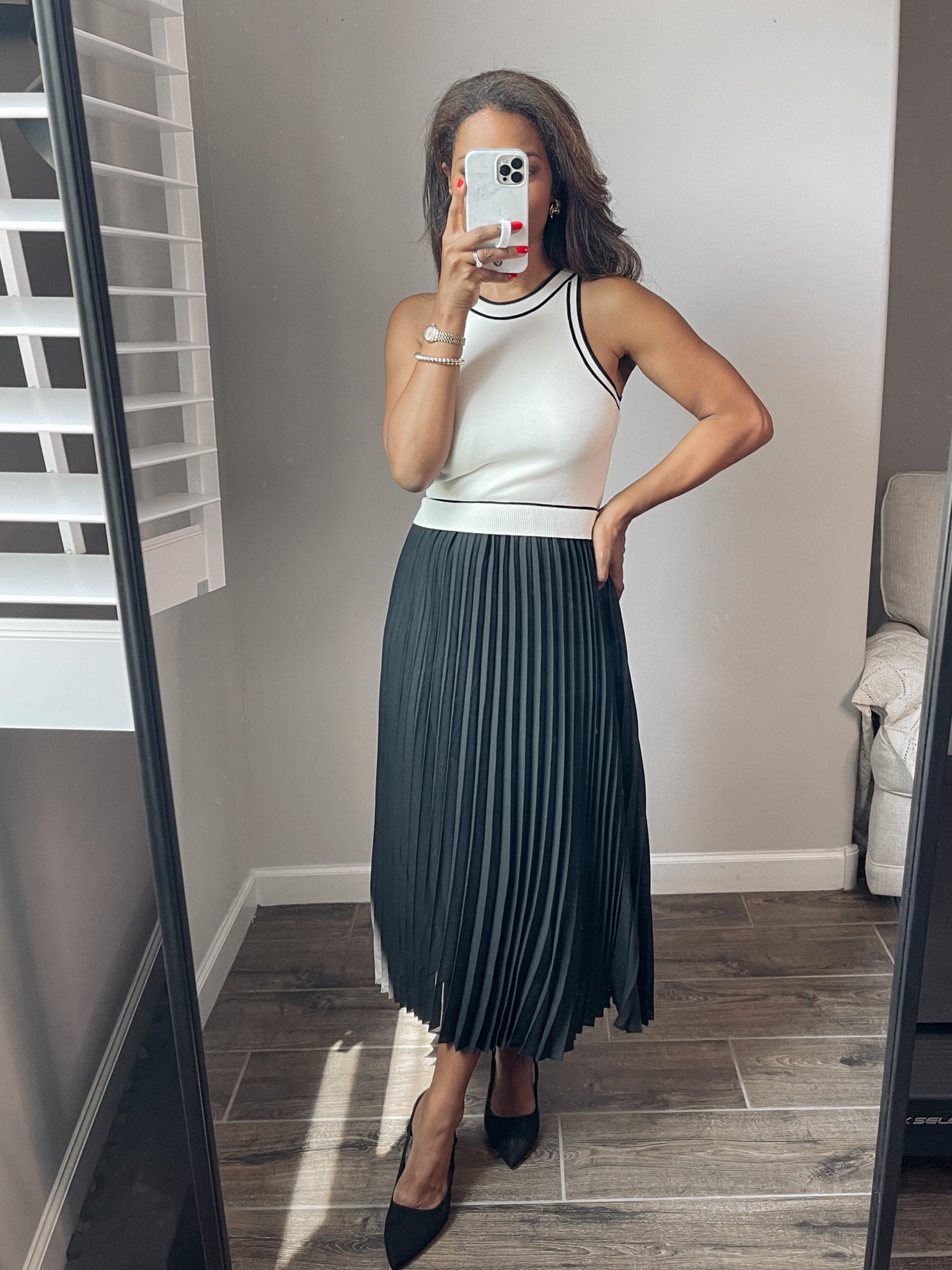 NSALE TRY ON! TTS with this dress. Perfect for work. Amazing quality. Can wear a blazer over when it gets cooler 👌🏽👌🏽 UNDER $100!

#LTKSummerSales #LTKFindsUnder100 #LTKxNSale