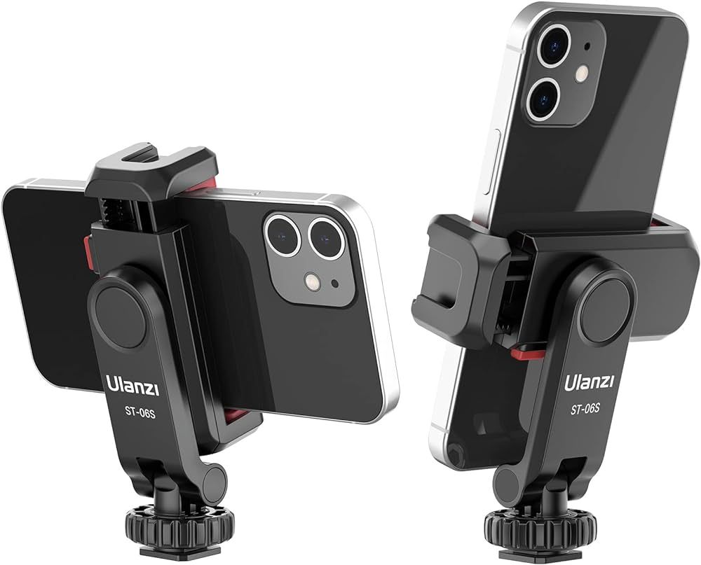 ULANZI Phone Tripod Mount ST-06S, Universal Smartphone Mount Adapter with 2 Cold Shoe, 360° Rota... | Amazon (US)