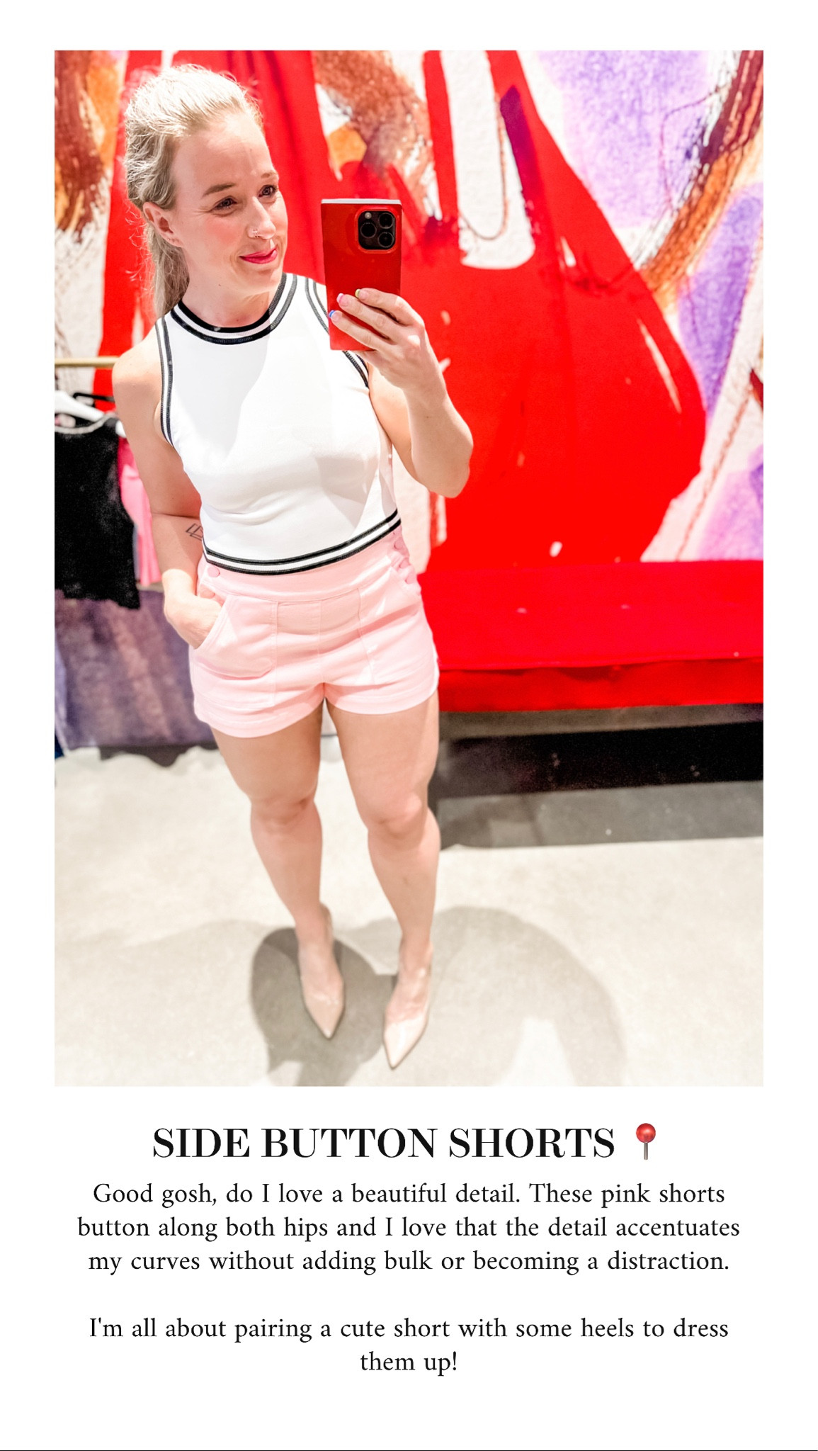 Black and white crew-necked, sleeveless tennis style crop top paired with a side-buttoning pink short. The buttons on the shorts unbutton on both sides and are a beautiful detail to the short.

House of Colour Winter
House of Colour Summere

#LTKFind #LTKSeasonal #LTKstyletip