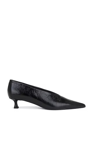 Cherry Pump in Black Crinkle | Revolve Clothing (Global)