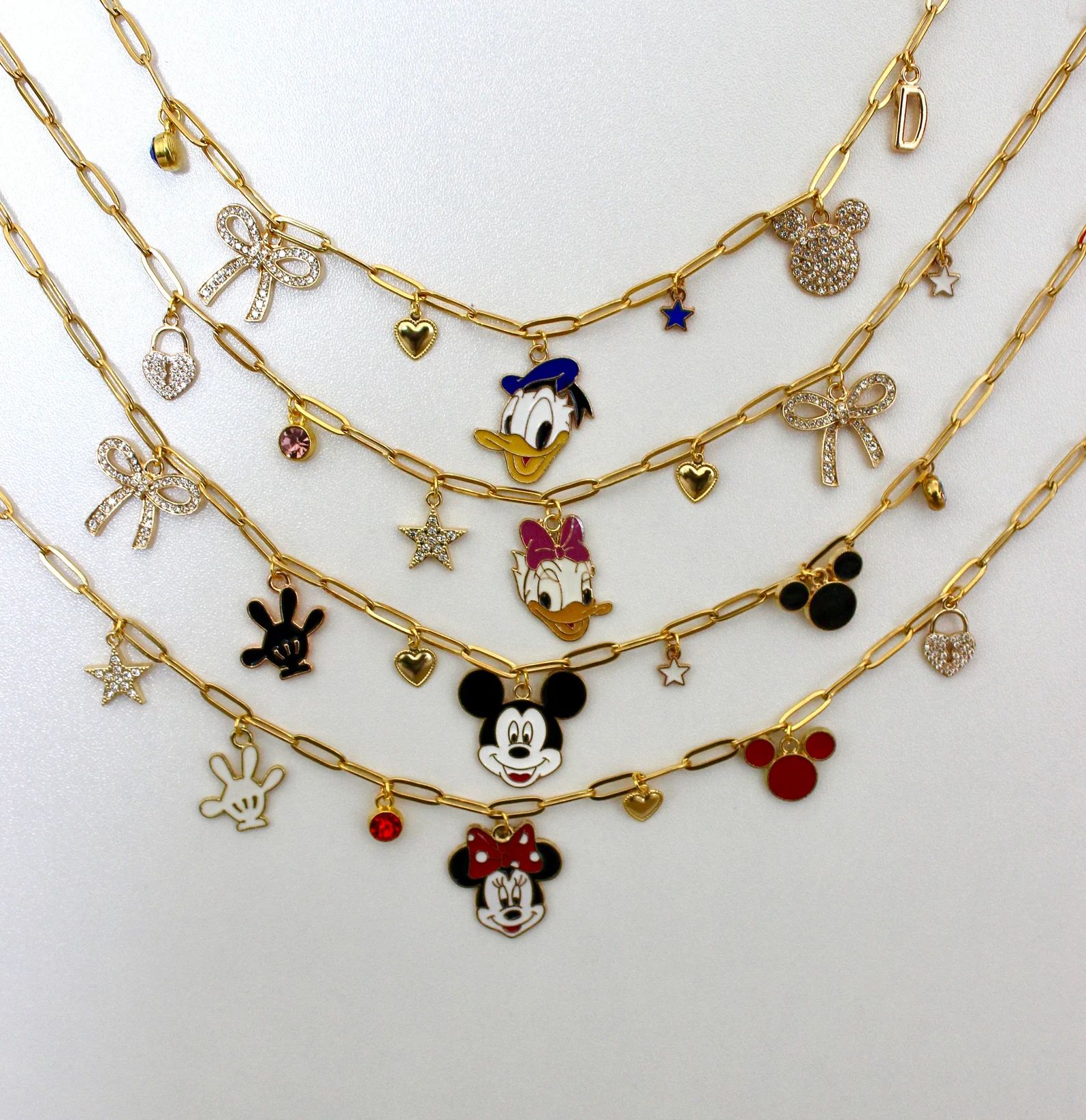 Gold Plated Disney Charm Necklace Enchatedbyleyla - Etsy | Etsy (US)