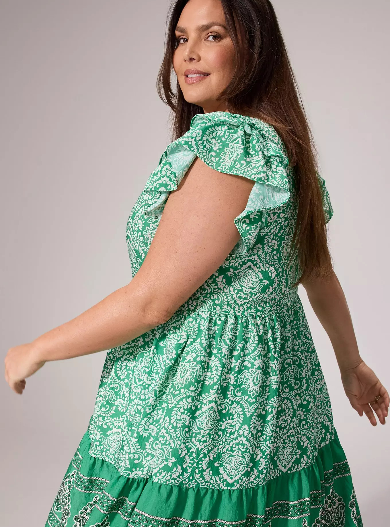 Belle Isle Flutter Sleeve Mini Dress | Torrid (US & Canada)