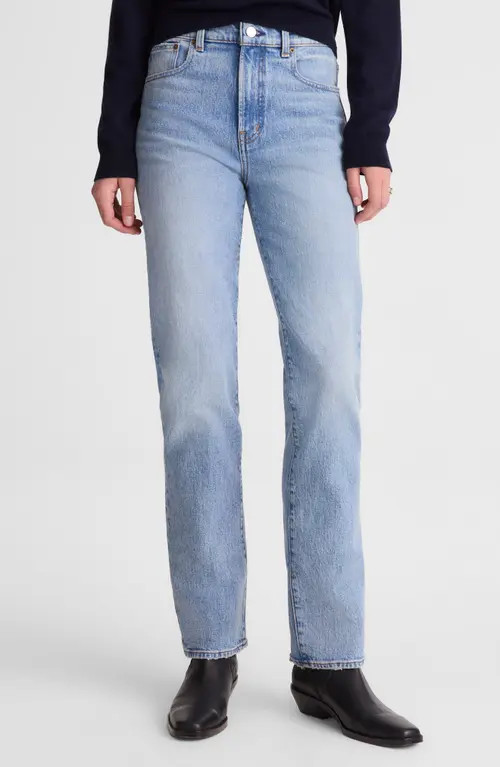 Madewell The Longline Straight Jeans in Raebrook Wash at Nordstrom, Size 33 | Nordstrom