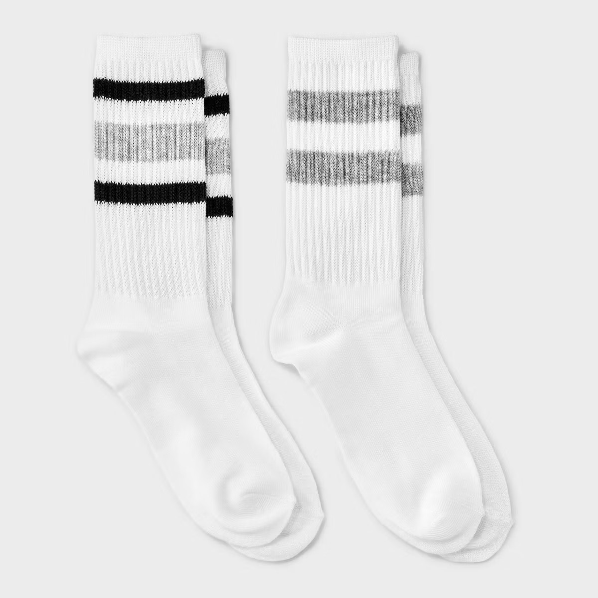 Girls' 2pk Striped Crew Socks - art class™ | Target