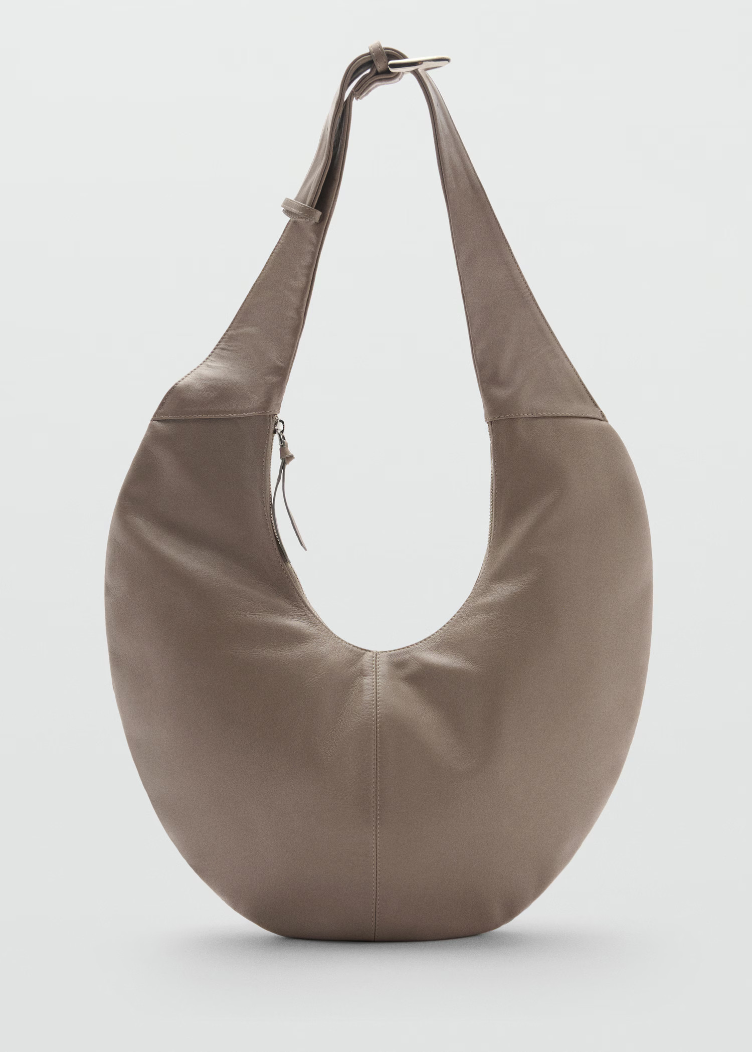 Half-moon leather bag - Women | MANGO USA | Mango (US/MX/AU)