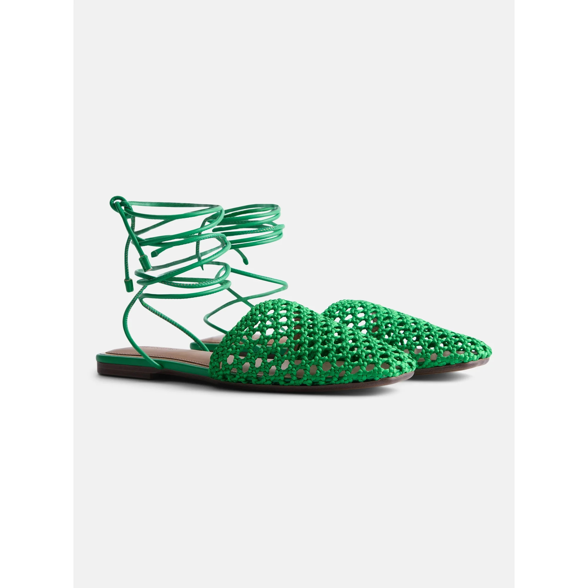 Free Assembly Women's Woven Wrap Slide Flats - Walmart.com | Walmart (US)