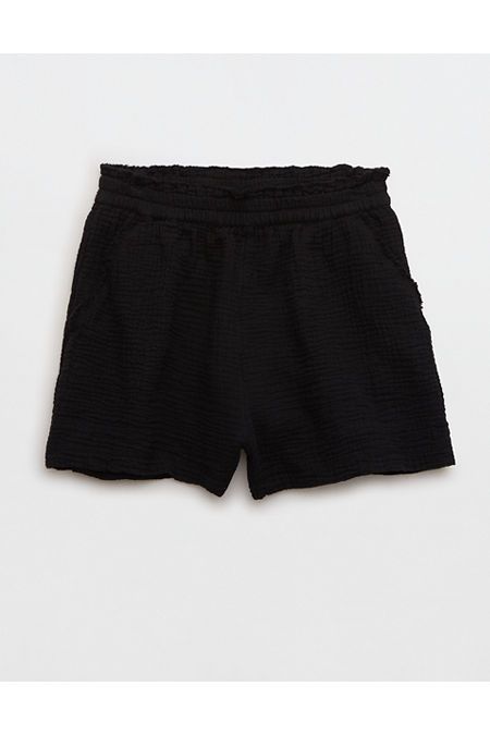 Aerie High Waisted Pool-To-Party Short Women's True Black XXS | American Eagle Outfitters (US & CA)