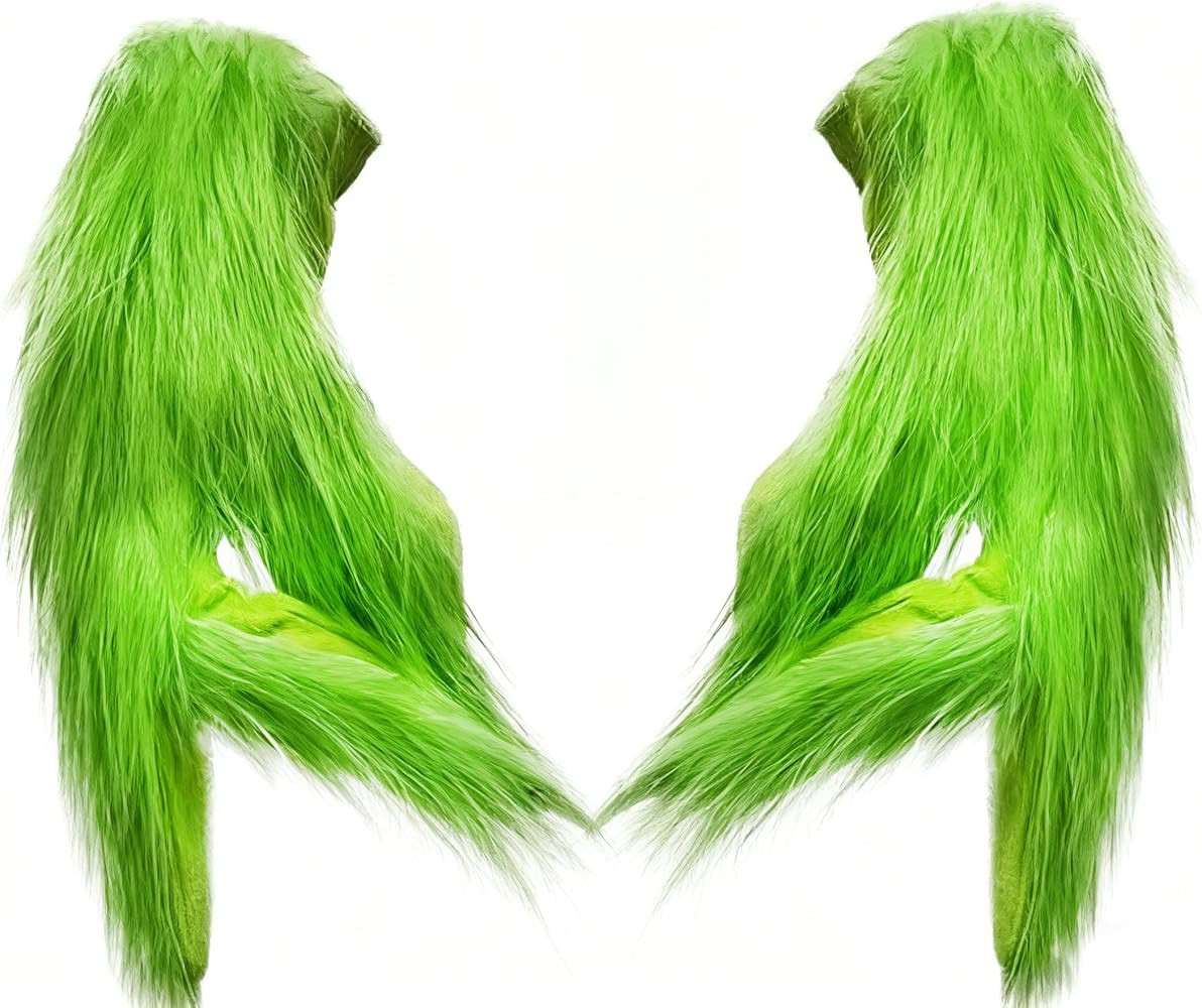 Green Furry Masks, Cosplay Monster Mask for Adults, Costume Accessory for Halloween Christmas Par... | Amazon (US)