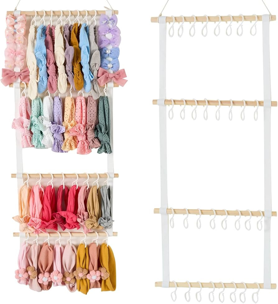 Bow Holder for Girls Hair Bows, Bow Organizer for Girls, Headband Holder for Baby Girl, Headband ... | Amazon (US)