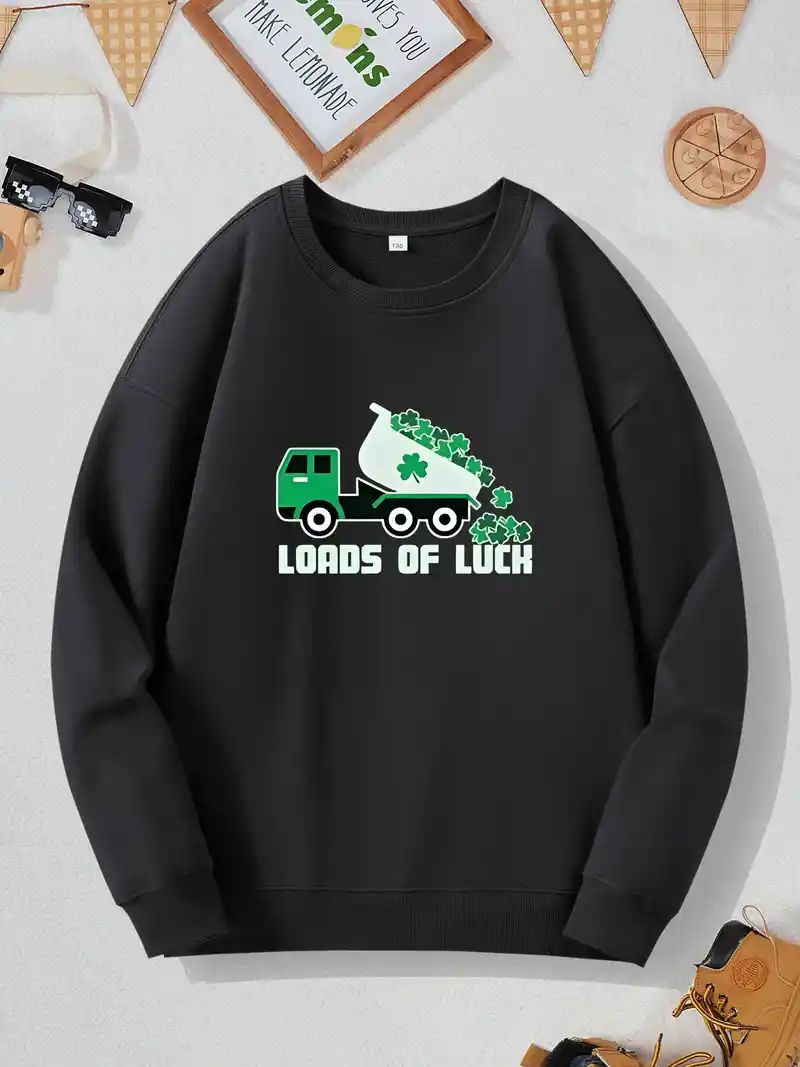 Happy St. Patrick's Day Truck Loads Luck Pattern Print - Temu | Temu Affiliate Program