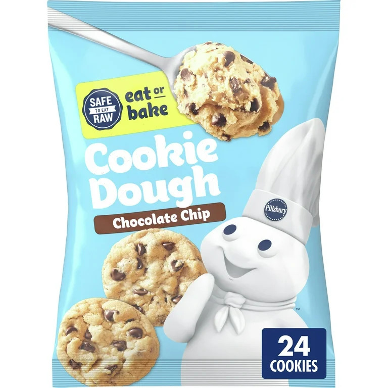 Pillsbury Ready to Bake Refrigerated Chocolate Chip Cookie Dough, 24 Cookies, 16 oz | Walmart (US)