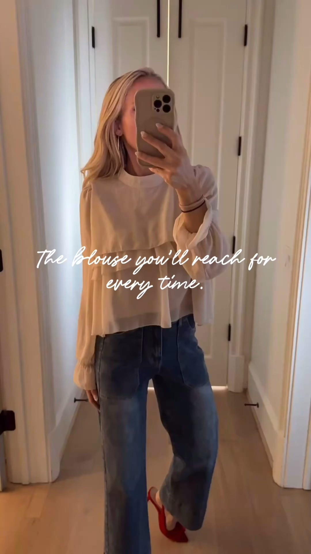 A flowy blouse that moves with you and somehow makes every outfit feel softer, prettier, and a little more intentional 🤍 effortless enough for everyday, special enough for when you want to feel put together without trying too hard.



#effortlessstyle #everydaychic #cozychic

#LTKPetite #LTKFindsUnder50 #LTKootd