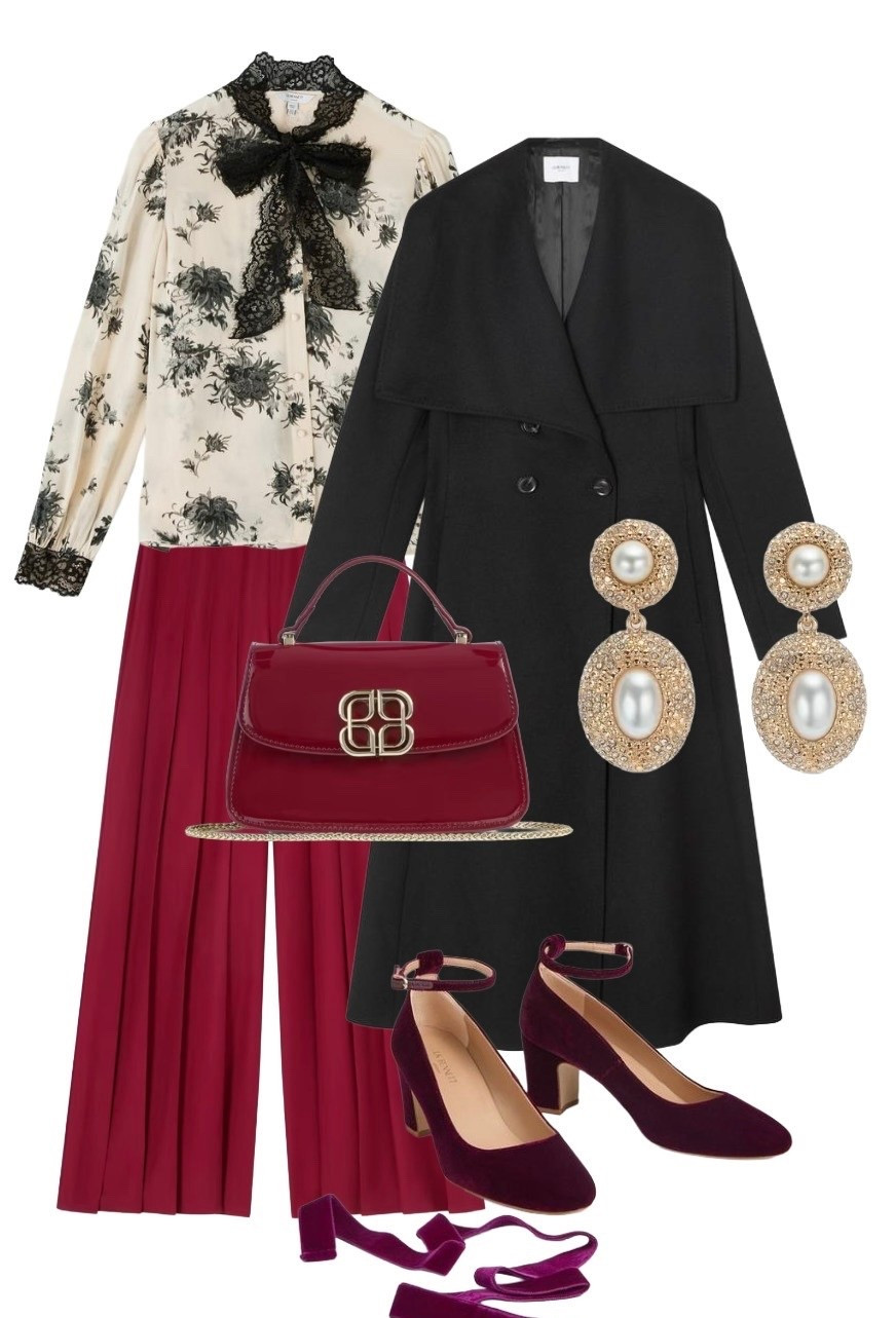 The After Dark Crowd - there are so many temptations from the LK Bennett AW25 collection, including their Ascot pieces! This sultry Film Noir inspired outfit featuring the new Violetta Ivory birch & black floral blouse with sexy black lace cuffs and neck tie would be perfect for a date night and/or Christmas party season. 

Partner with the Colette Burgundy Wide Leg Pleat Trousers, Rose Wide Collar Black Wool Coat (also available in petite), the Annabelle Burgundy Patent Top Handle Bag with Monogram and the stunning Lorena Burgundy Velvet shoes with interchangeable straps or velvet ballet style ties. Finish with statement Valerie gold & crystal drop earrings.

Get 15% off full price styles at LK Bennett with discount code: REBECCALIPKINAUTHOR15 💋 


#LTKautumn #LTKluxury #LTKdatenight 

#LTKuk #LTKeurope #LTKwinter