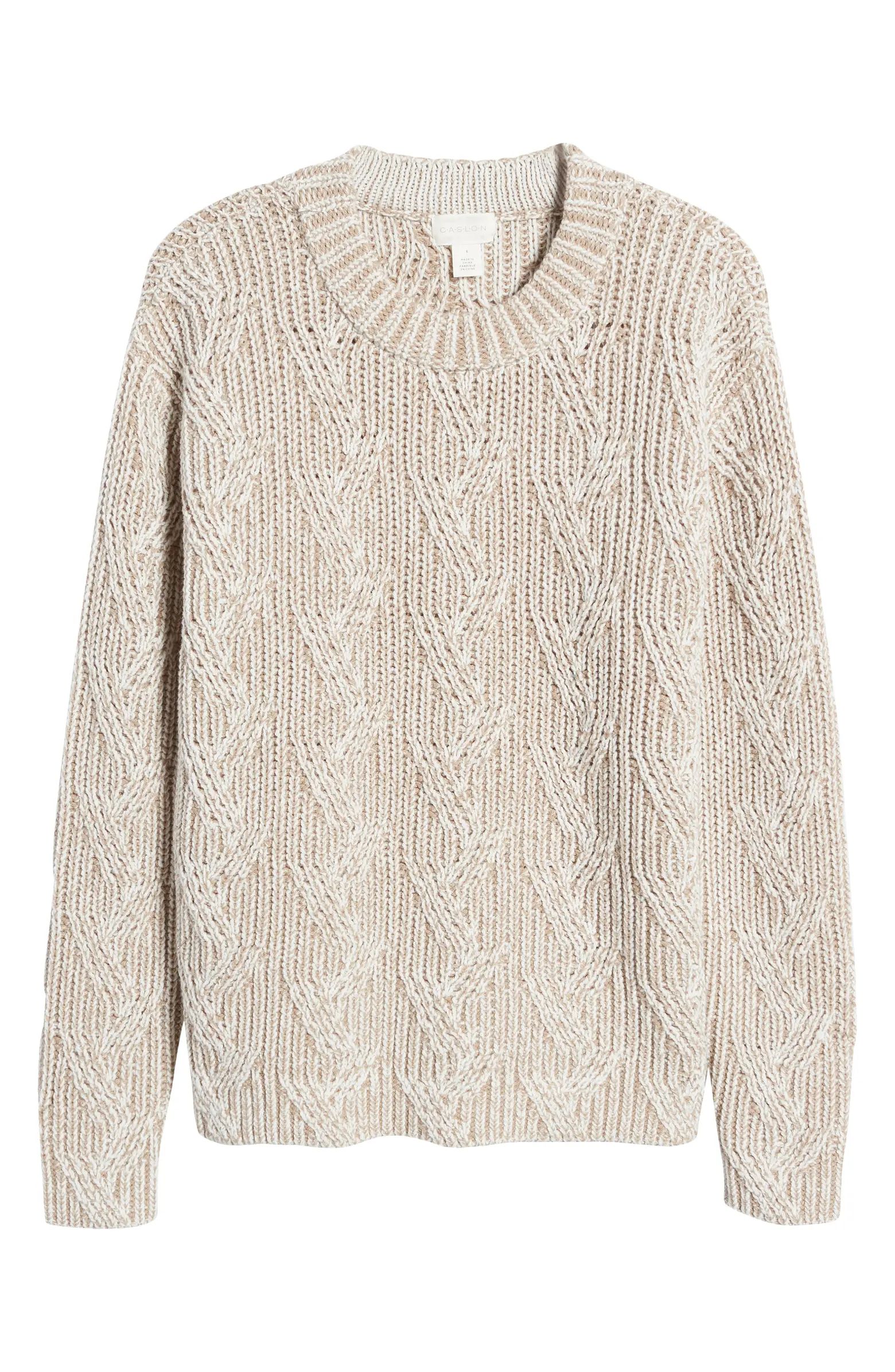 Rib Cable Mock Neck Sweater | Nordstrom
