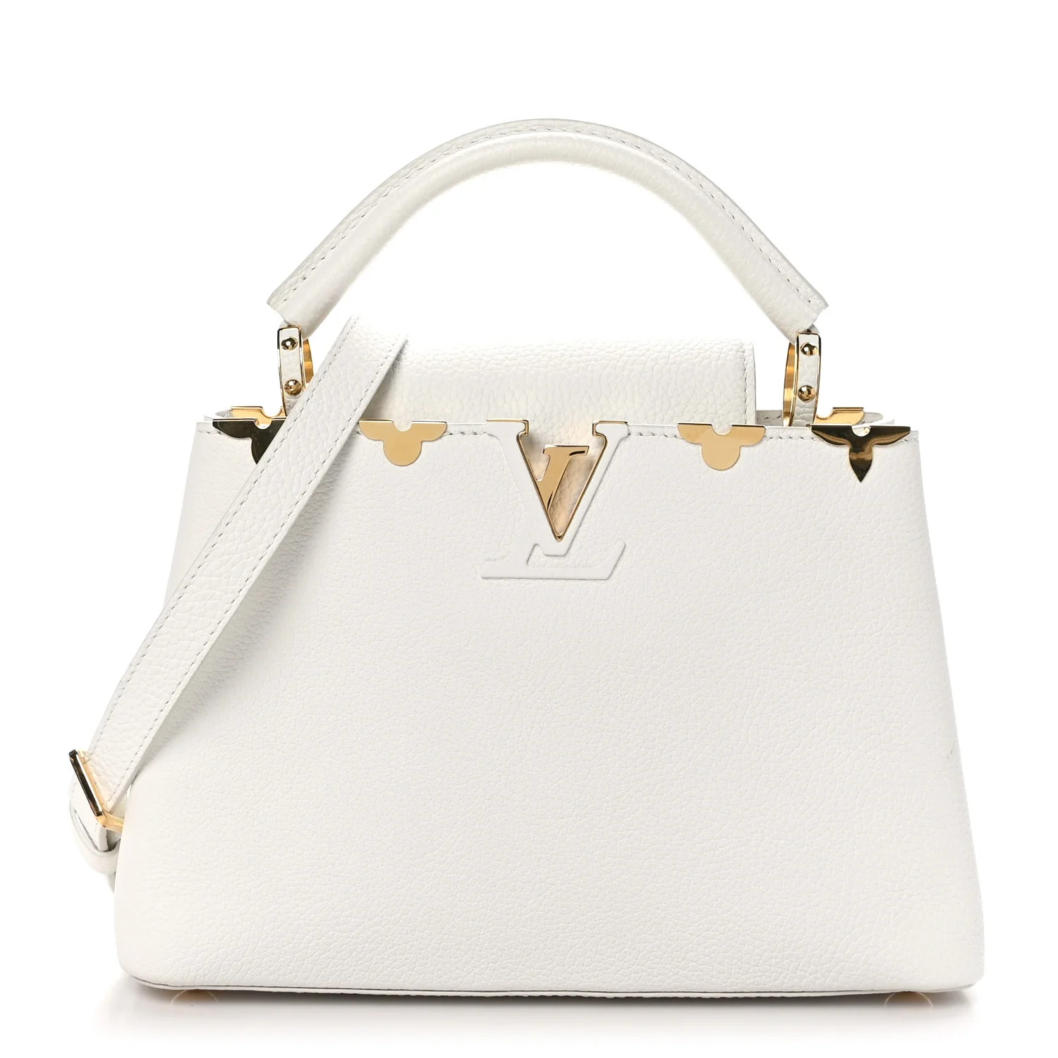 Taurillon Embellished Flower Crown Capucines BB Snow | FASHIONPHILE (US)