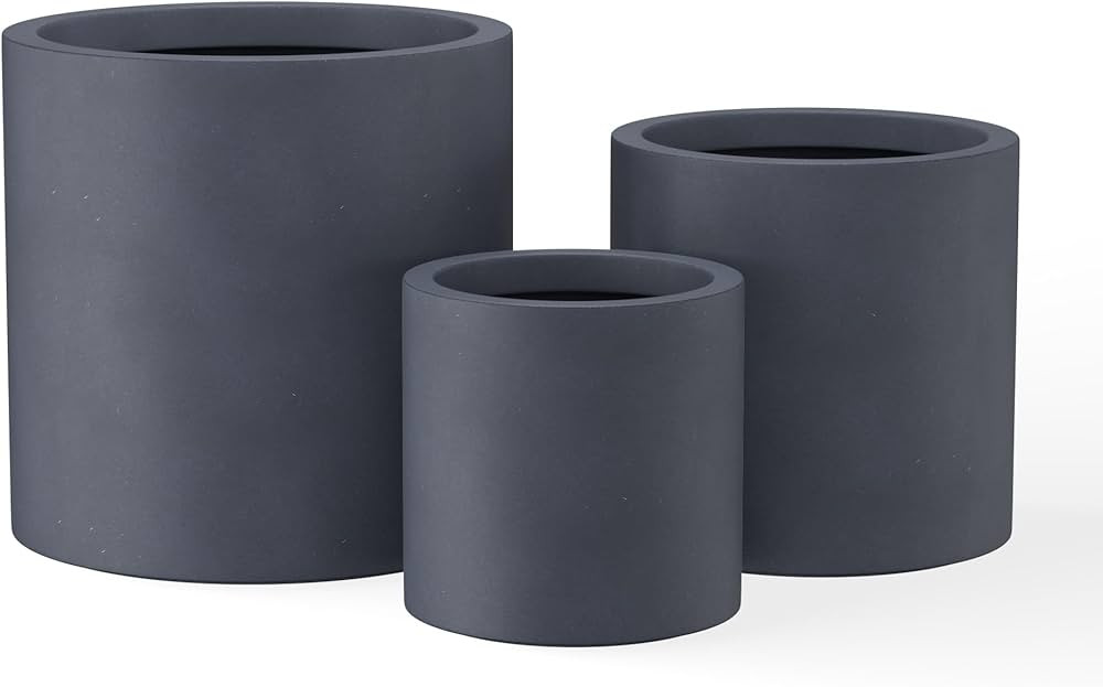 Kante 9.8",12.6",15.7" Dia Round Concrete Planter Set of 3, Modern Style Large Cylindrical Plant ... | Amazon (US)