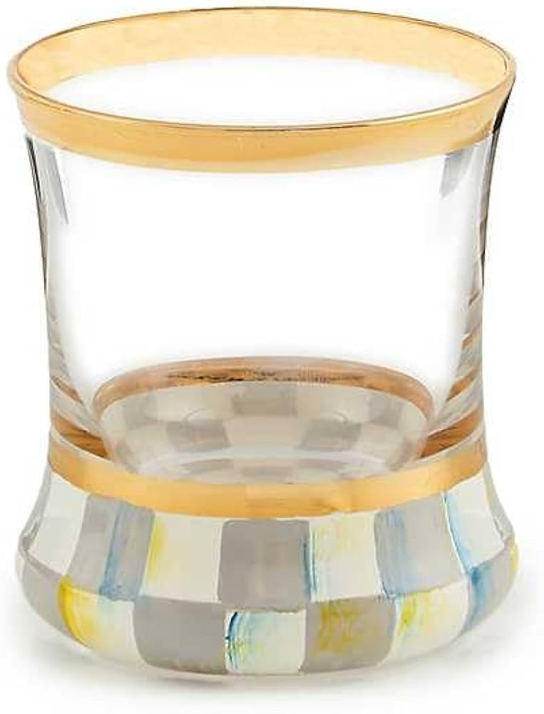 MACKENZIE-CHILDS Shot Glass, Cute Shot Glass for Drinking or Decor, Bar Accessories, Gray-and-Whi... | Amazon (US)