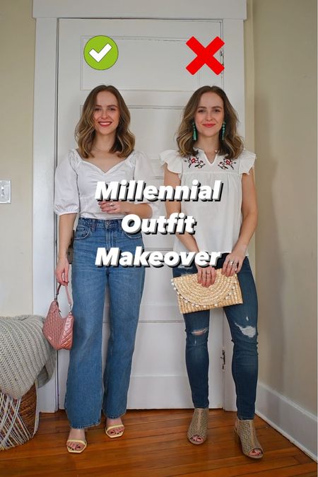 Millennial outfit makeover. 25 short loose jeans. XS cotton top 


#LTKSeasonal #LTKstyletip