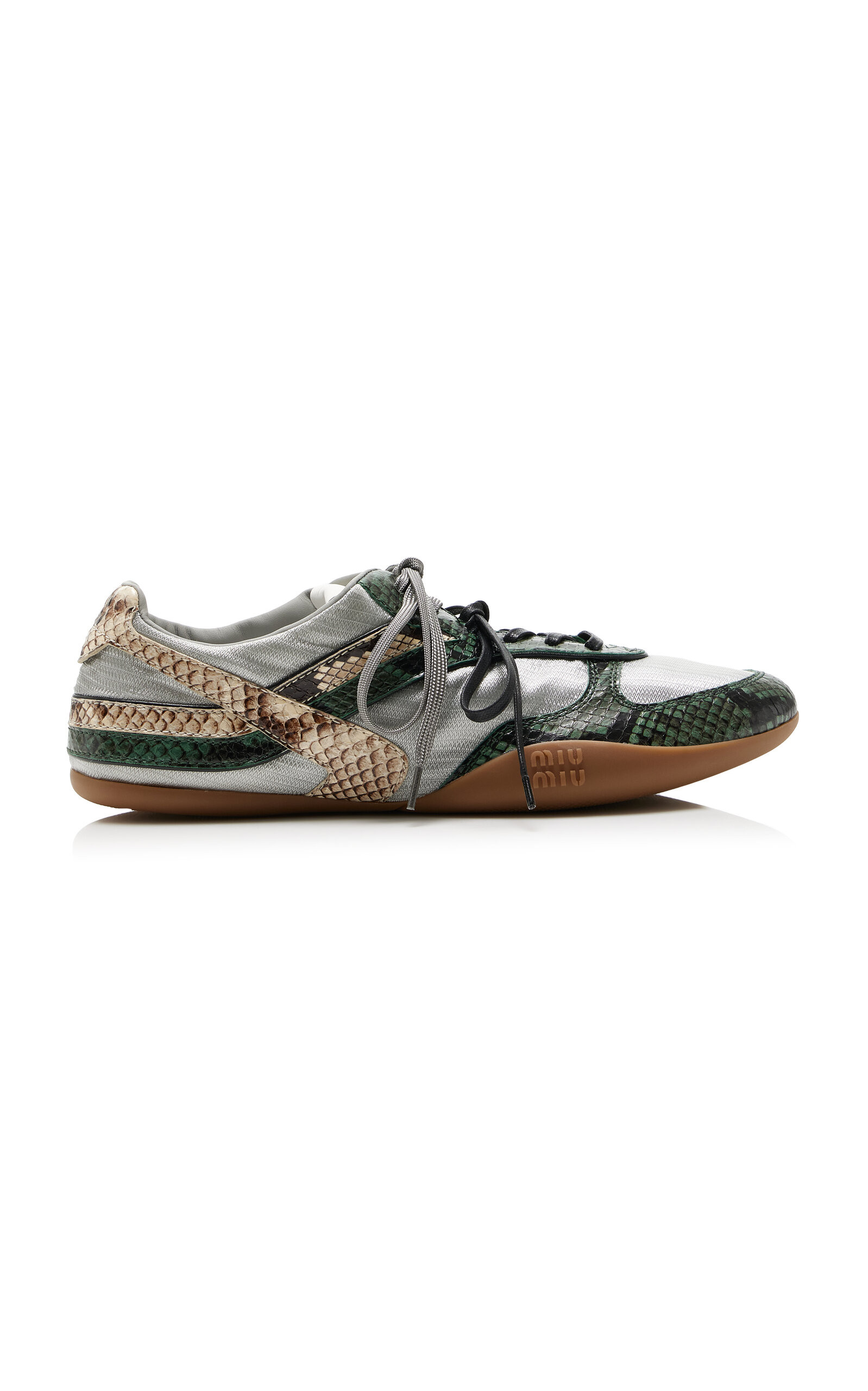 Snake-Effect Nylon Sneakers | Moda Operandi (Global)