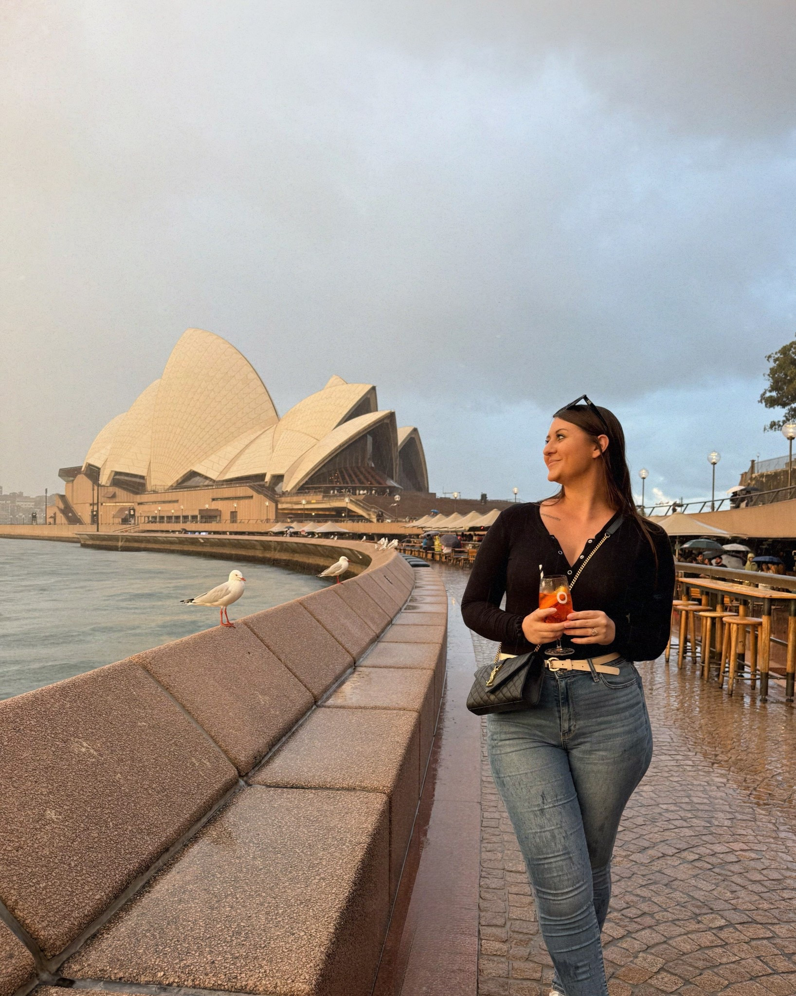 Casual Fall outfit for a chilly rainy day 🌧️
Revolve black Henley bodysuit (size S) paired with high waisted American Eagle jeans (size 8). 

#LTKStyleTip #LTKTravel #LTKFindsUnder100