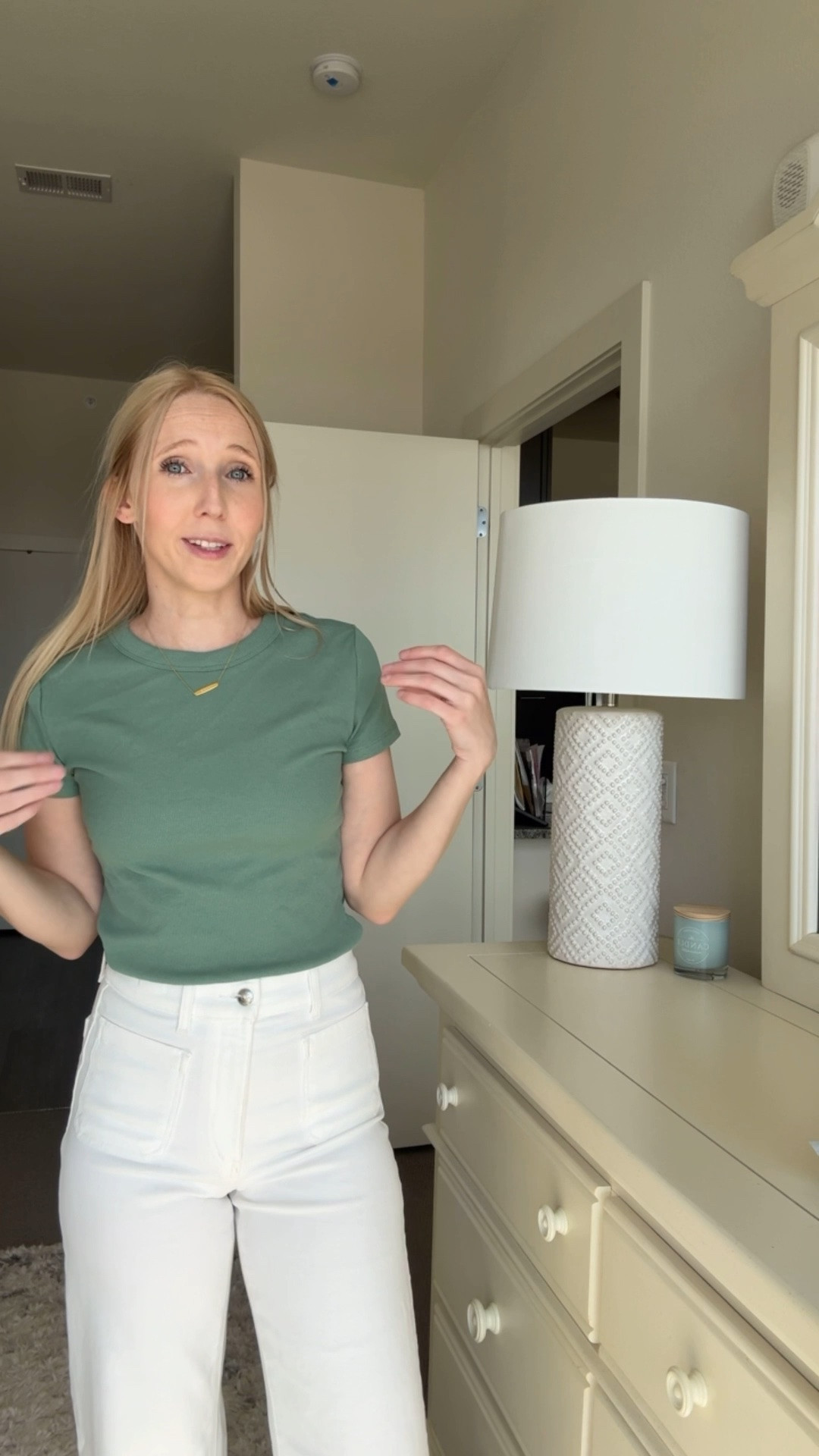 The best basic tees from Old Navy!! ☺️

These are perfect for layering! I sized up to a small for a roomier fit! Soooo many color options!! My white jeans are from Madewell! Wearing a size 25.

Old navy t shirt, basic t shirt, full length t shirt, green tee, everyday basics, old navy basics, summer outfits, white wide leg jeans, Emmy wide leg jeans, Madewell jeans

#LTKootd #LTKSaleAlert #LTKSeasonal