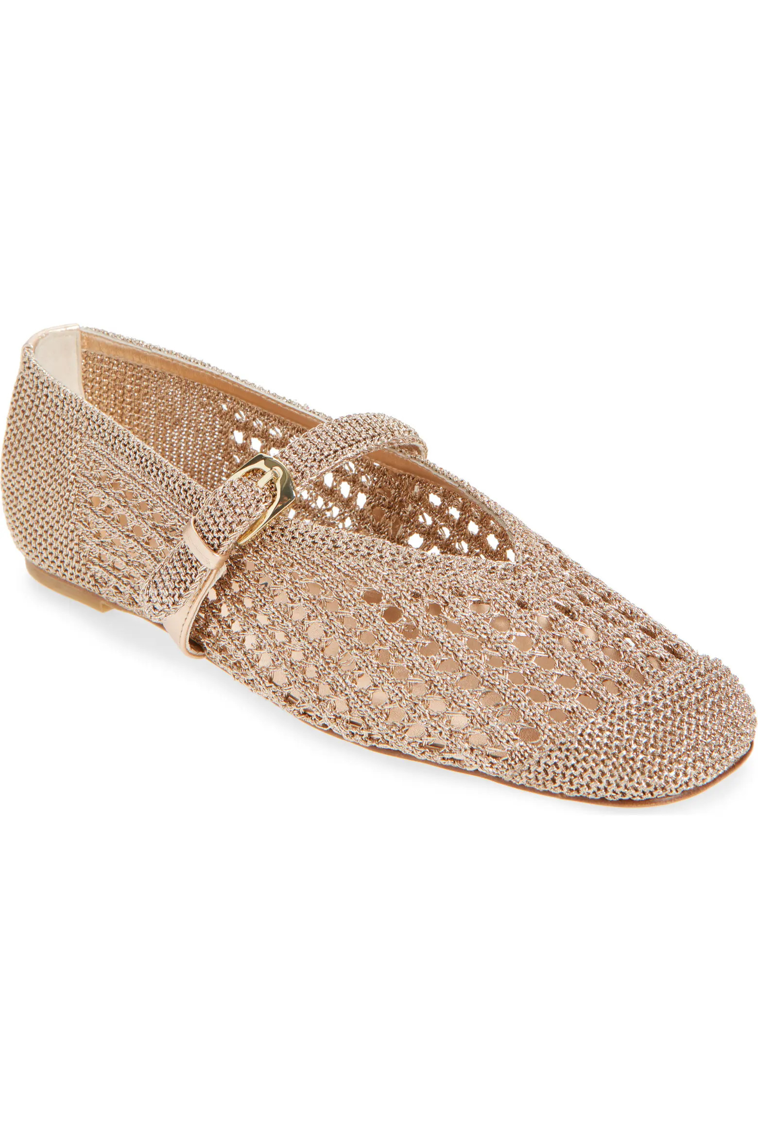 Stuart Weitzman Leora Metallic Mary Jane Flat (Women) | Nordstrom | Nordstrom