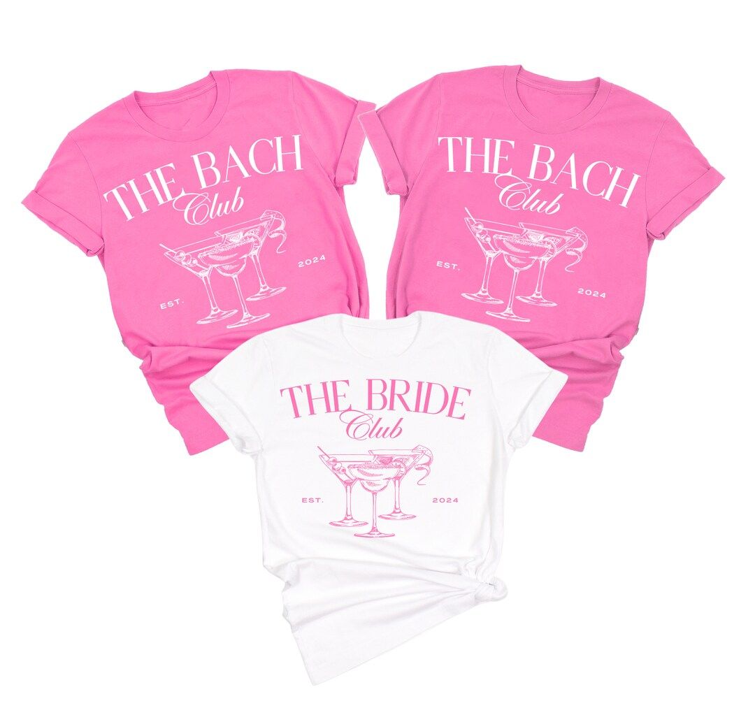 The Bach Club, Bachelorette Party Shirts, 2024 Bachelorette Shirts, Custom Bach, Luxury Bachelore... | Etsy (US)