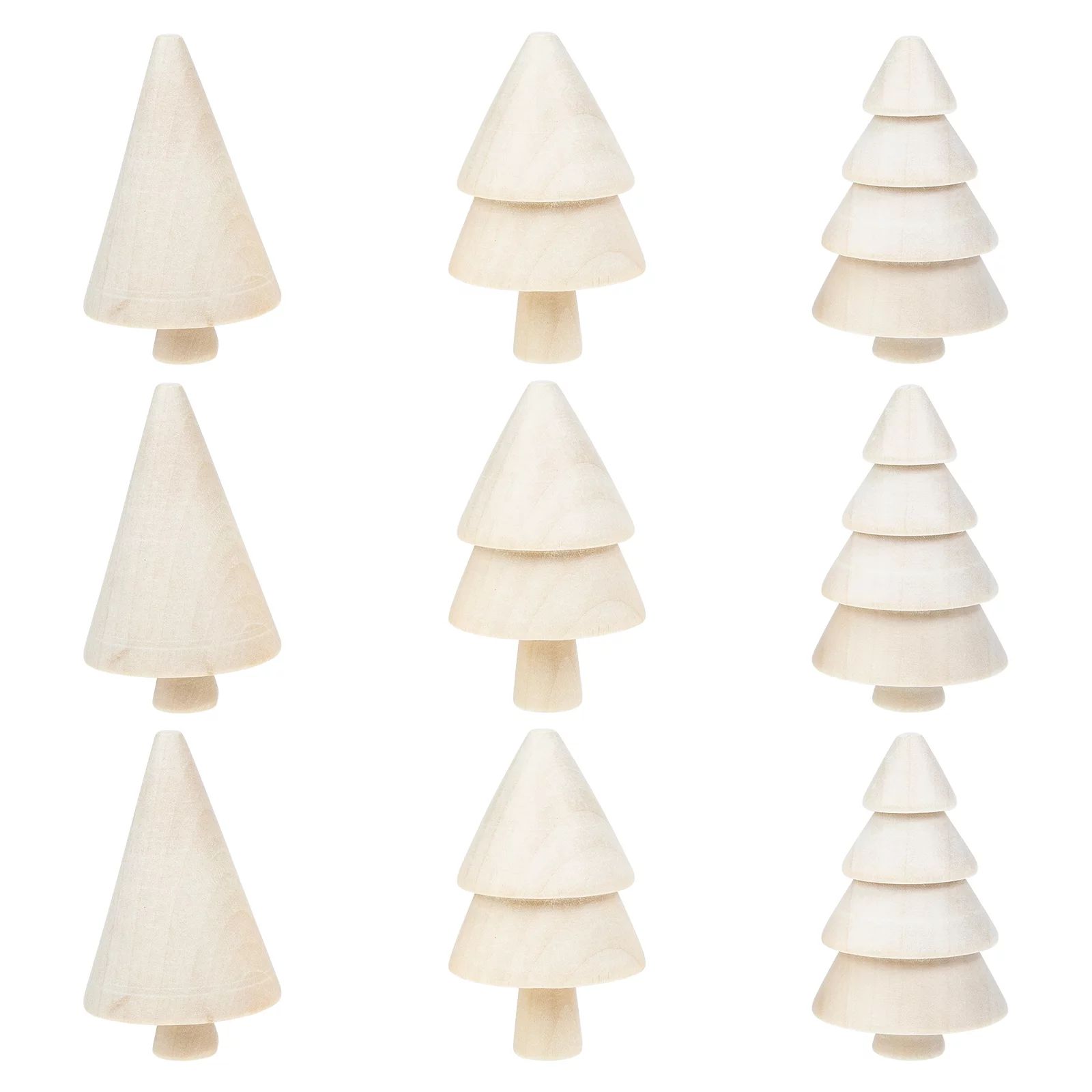 TINKSKY Trees Wood Christmas Unfinished Wooden Diy Tree Mini Toys Girl Little Peg Doll Crafts Pai... | Walmart (US)