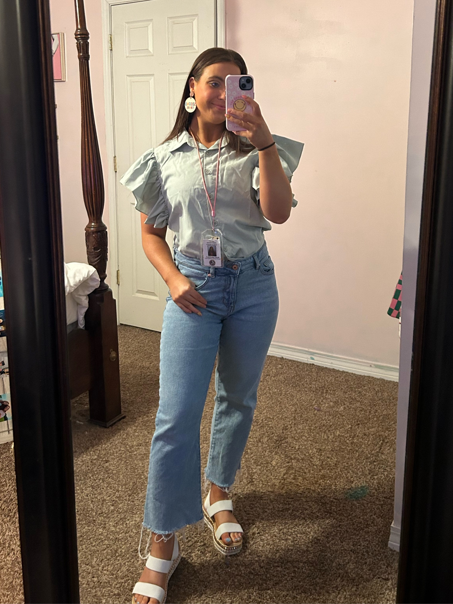 Butterfly sleeve blouse fit 🤍✨ 

#LTKBacktoSchool #LTKFind #LTKworkwear