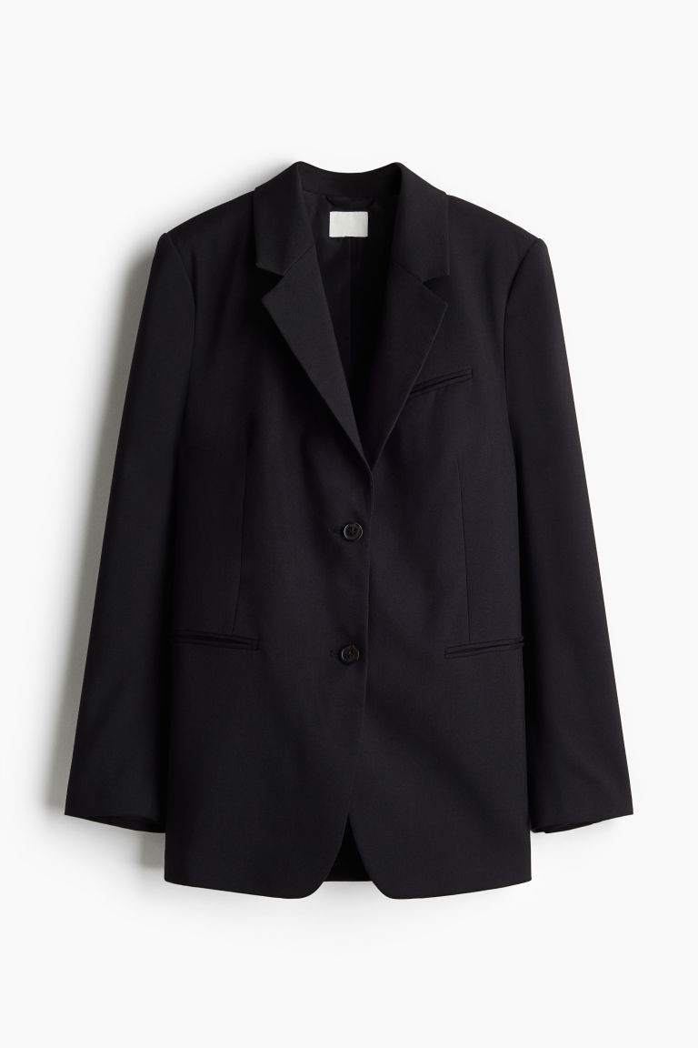 H & M - Loose-fit blazer - Black | H&M (UK, MY, IN, SG, PH, TW, HK)