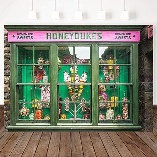 BewFar 8X6FT Honey Candy Bar Photography Backdrop Homemade Sweets Show Window Shoppe Background f... | Amazon (US)