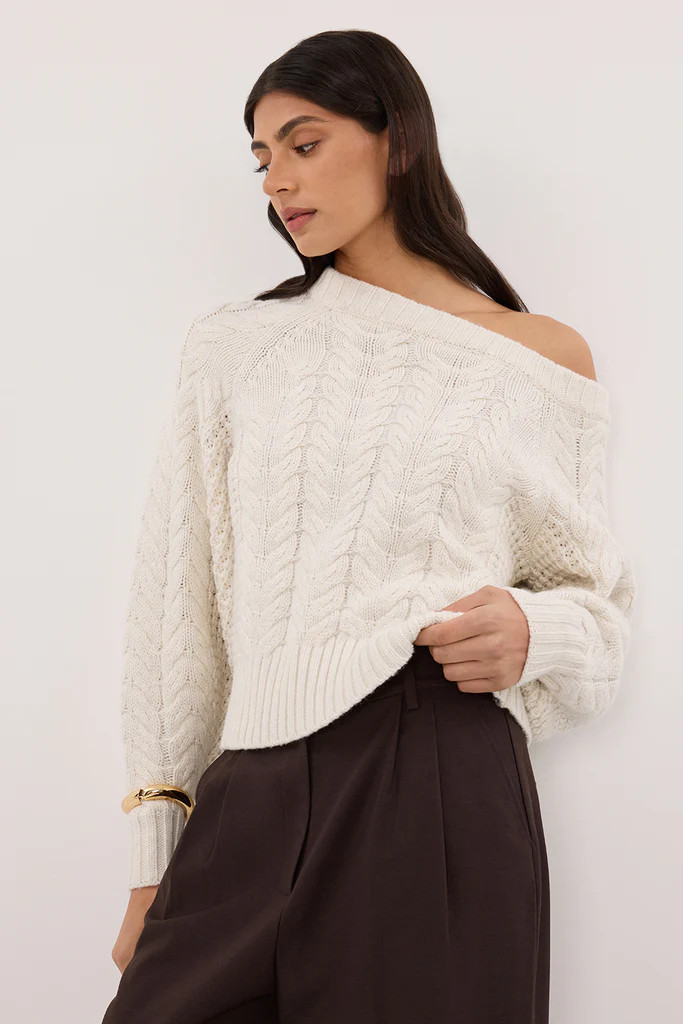 TOM CREAM ASYM KNIT JUMPER | DISSH