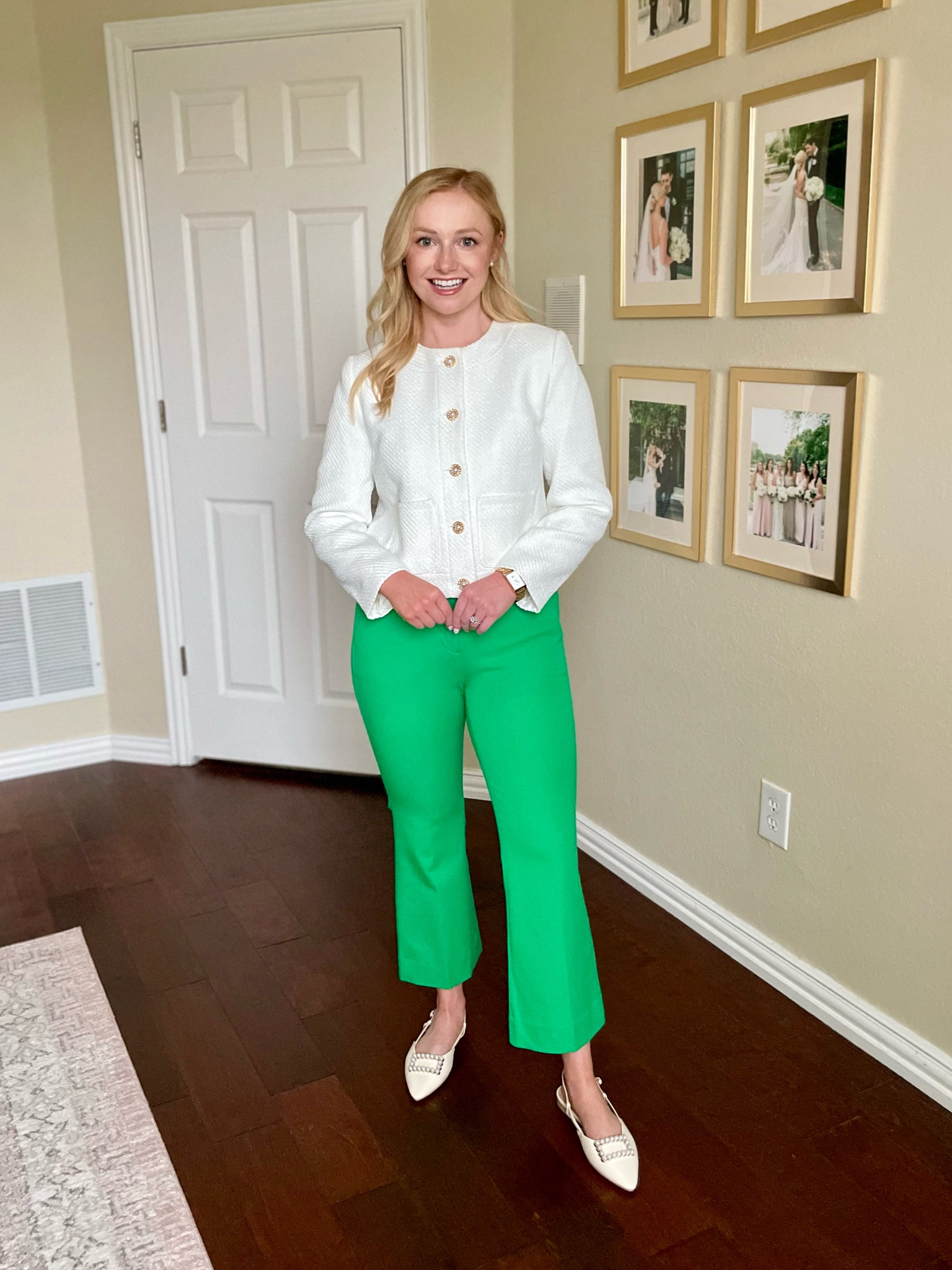Wearing a 0 in jacket and 2P in pants | spring workwear, work outfit, petite workwear, spring outfit, work pants, tweed jacket, lady jacket 

#LTKSeasonal #LTKworkwear #LTKstyletip