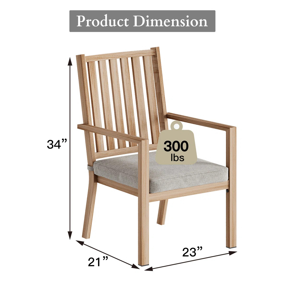 Premium All-Weather Aluminum Outdoor Dining Chairs with Cushions (Set of 2) | Wayfair North America