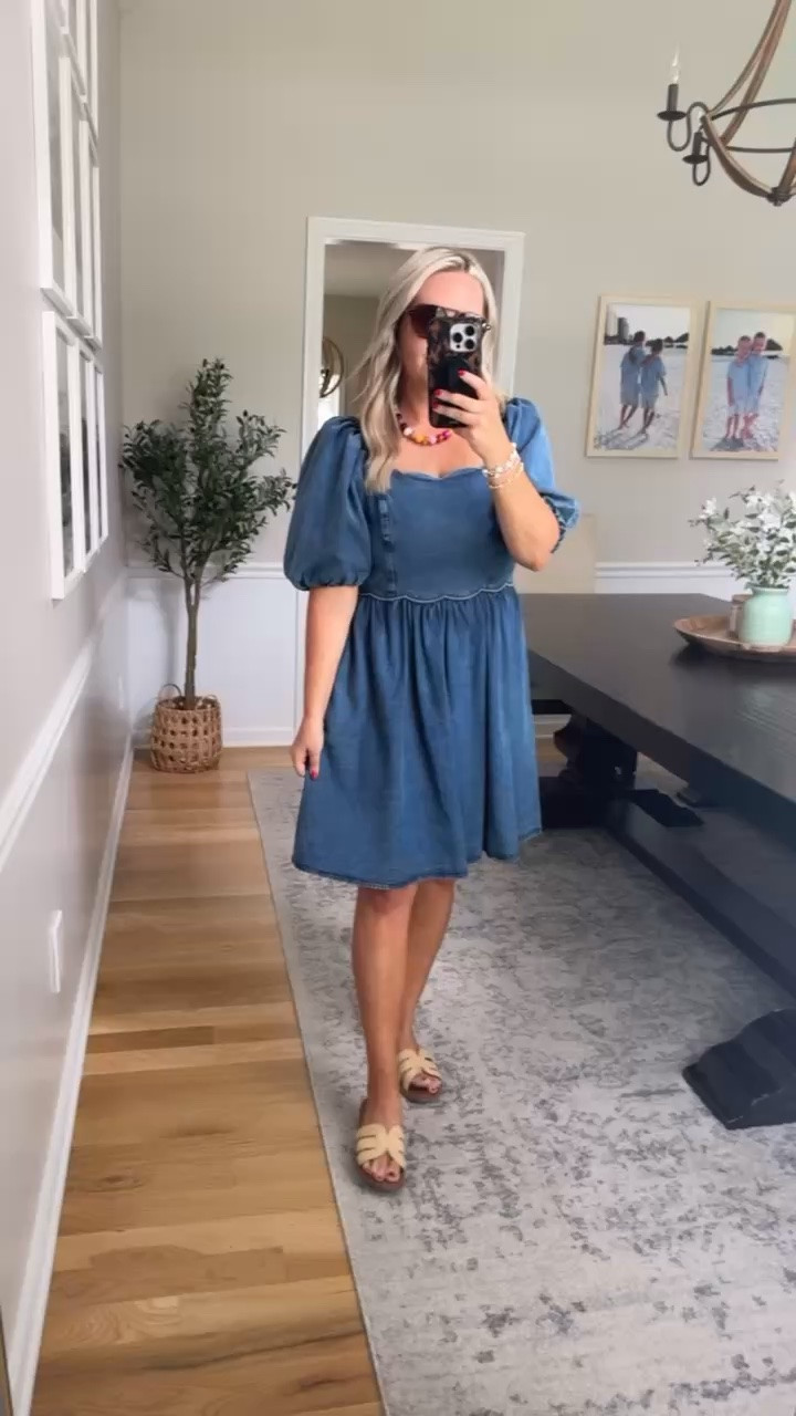 This denim dress is giving effortless summer style in the best way. The puff sleeves and relaxed fit make it such a cute throw on piece for brunch, vacations, concerts, or everyday summer plans.

denim dress, puff sleeve dress, summer dress outfit, casual chic style, boutique fashion, vacation outfit, feminine summer look, easy everyday outfit, trendy denim dress, lovelylifestyling

#LTKootd #LTKSeasonal #LTKOver40