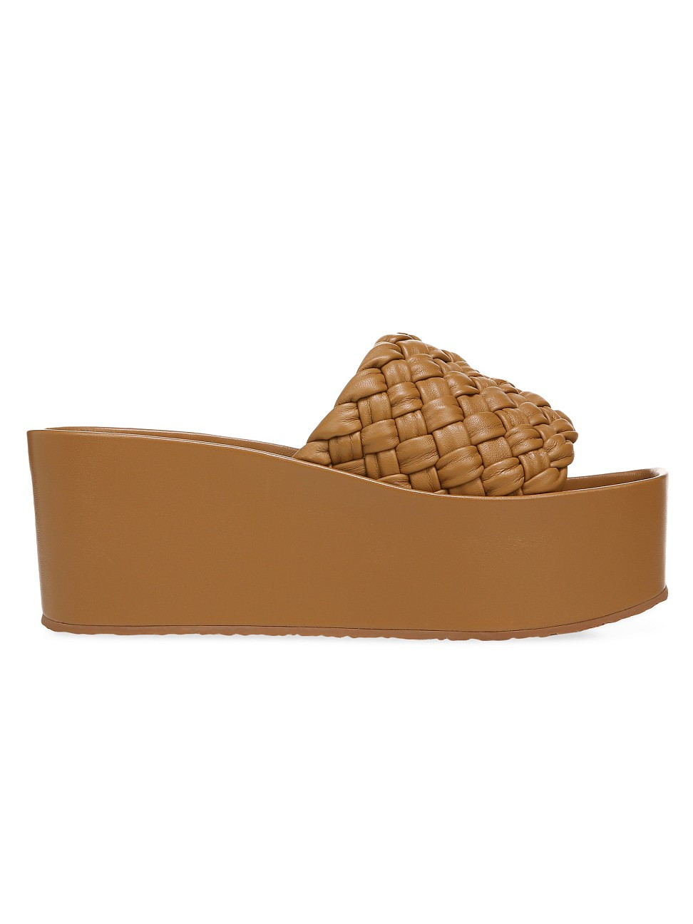 Women's Mari Woven Leather Wedge Platform Sandals - Tan - Size 9.5 | Saks Fifth Avenue