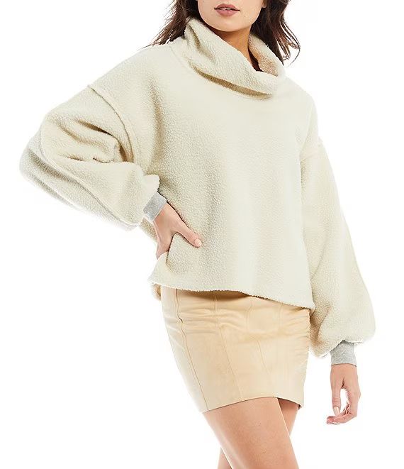 Free PeopleElk Mountain Funnel Neck Drop Shoulder Long Sleeve Fleece Knit Pullover | Dillards