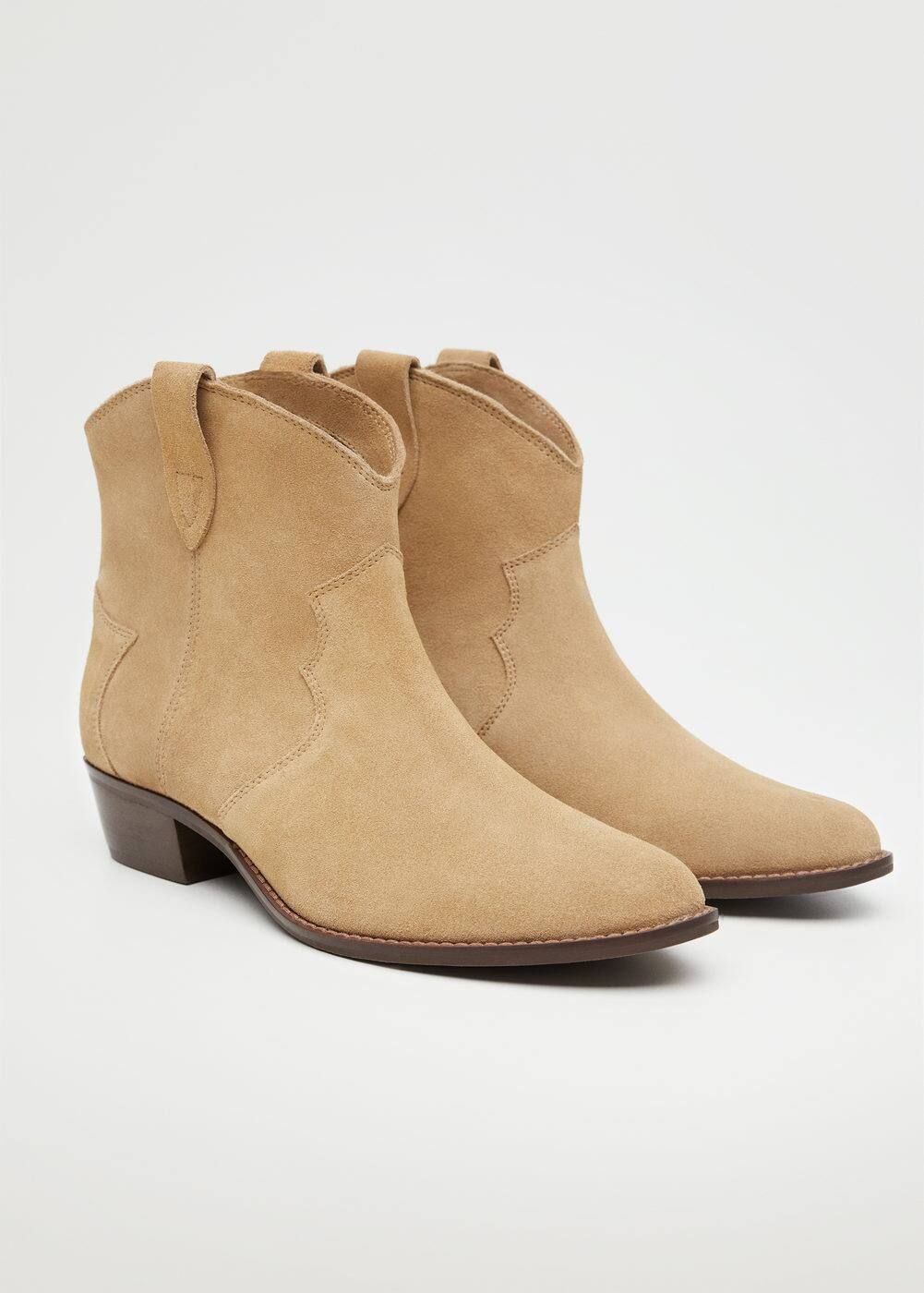 Leather cowboy ankle boots -  Teenage girl | Mango Teen USA | MANGO (US)