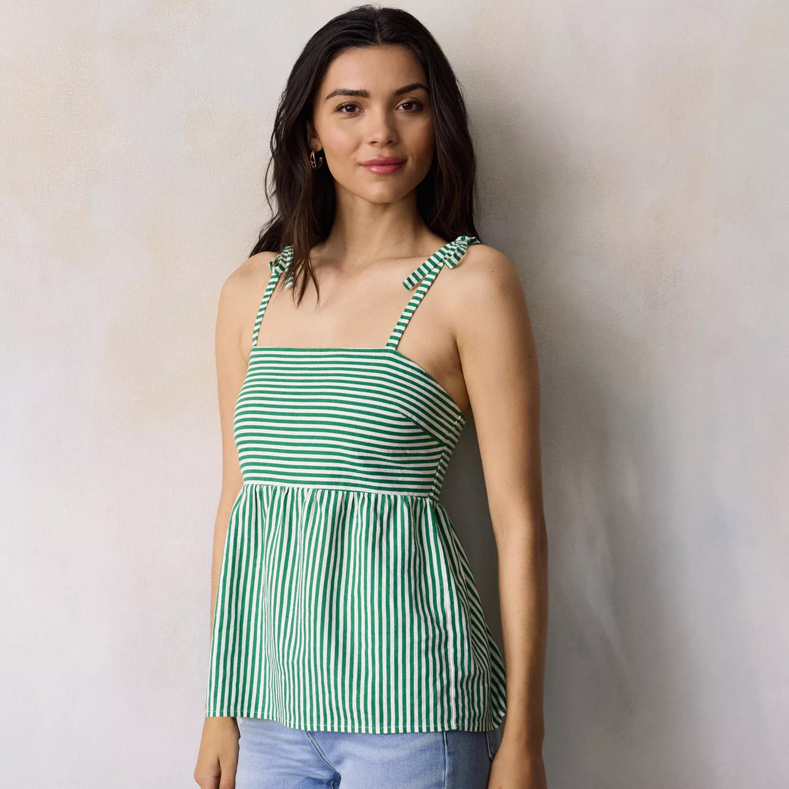 Women's LC Lauren Conrad Tie Strap Babydoll Tank Top | Kohl's