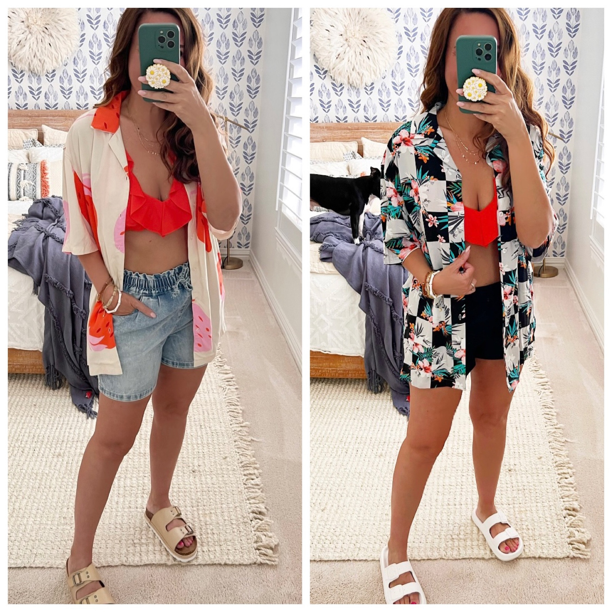 Fun, colorful coverups from the MEN's dept! $13 and perfect to throw over a swimsuit. I got medium.
Pull on shorts are also a medium! Sandals are TTS, but if in between, size up! 
.
#walmart
#walmartfashion
#swimcoverup
#coverup 

#LTKtravel #LTKswim #LTKSeasonal