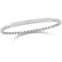 Diamond Bangle Bead Bracelet in 18K White, Yellow, Or Rose Gold | Etsy (US)