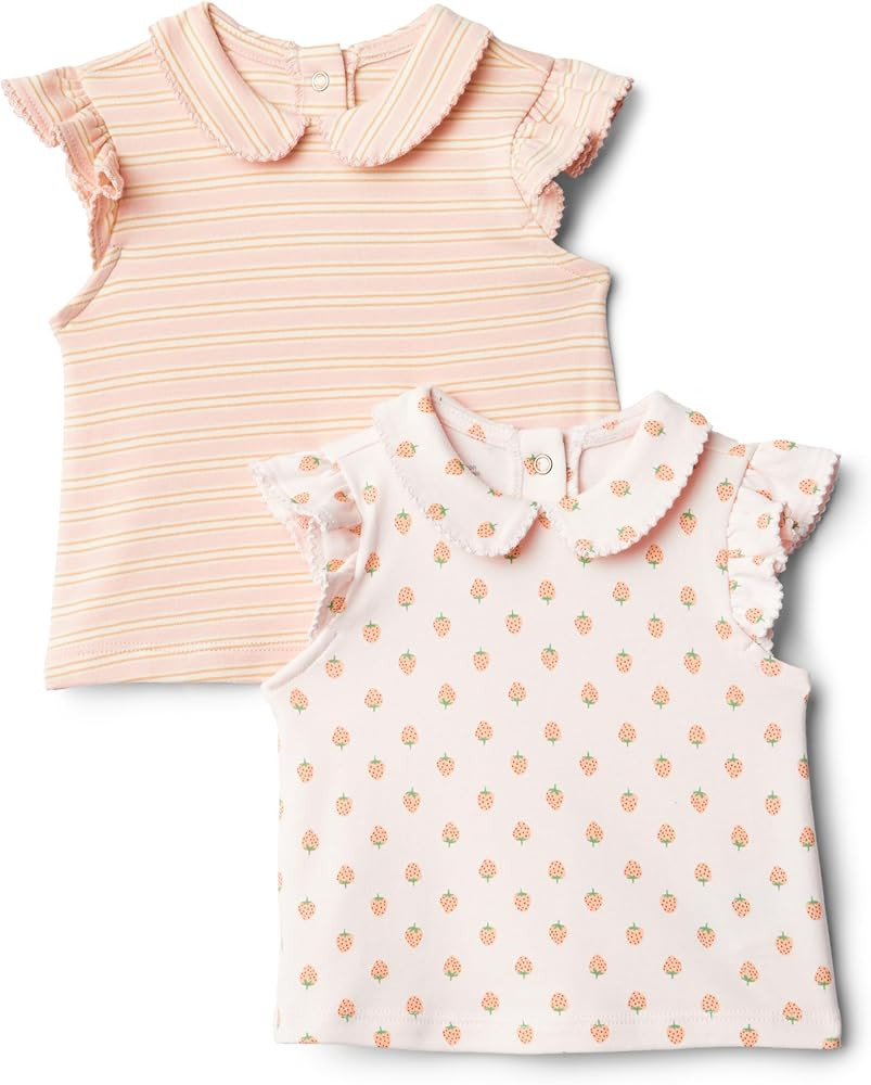 Amazon Essentials x Sofia Grainge Toddlers and Baby Girls' Short Sleeve Blouse, Pack of 2 | Amazon (US)