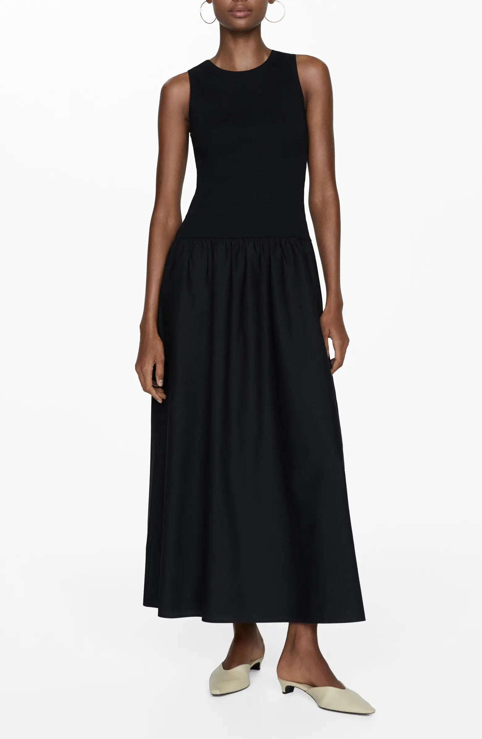 Valvi Mixed Media Maxi Dress | Nordstrom