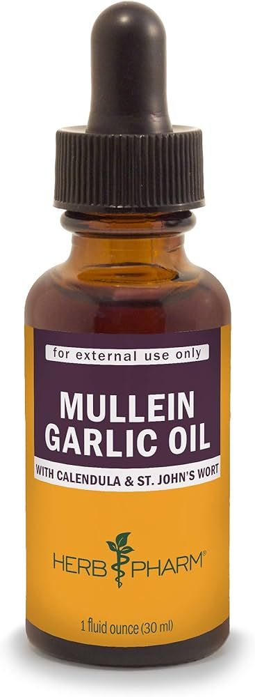 Herb Pharm Mullein Garlic Herbal Oil - contains Calendula, Garlic, Mullein flower, St. John's Wor... | Amazon (US)